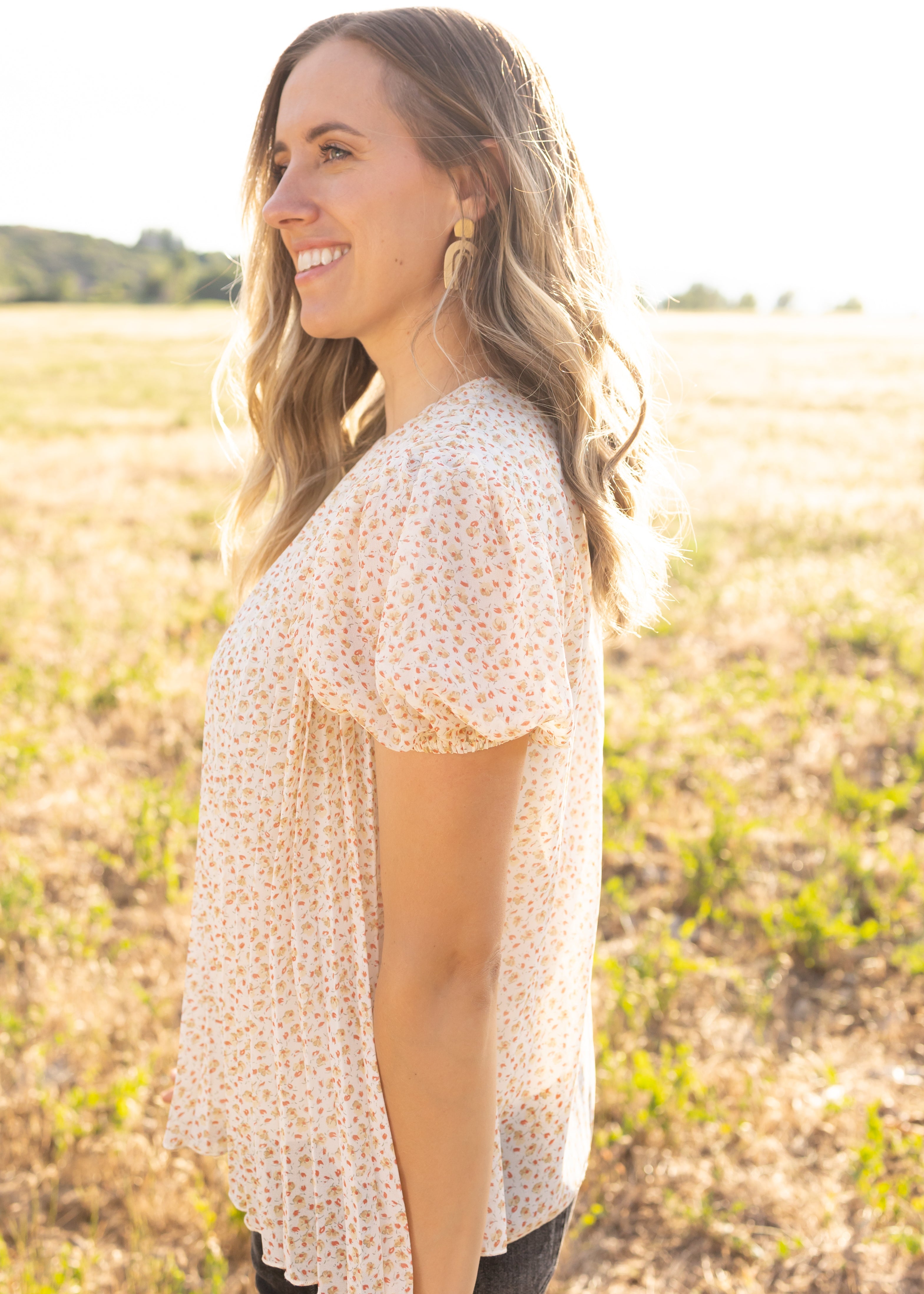 Laurel Ivory Floral Top