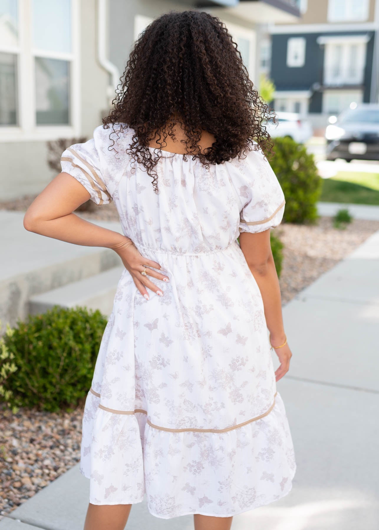 Layla Natural Floral Dress