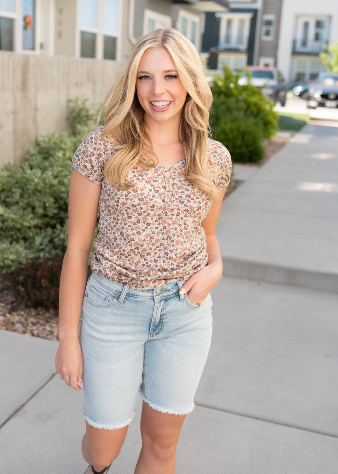 Leanne Ivory Floral Top