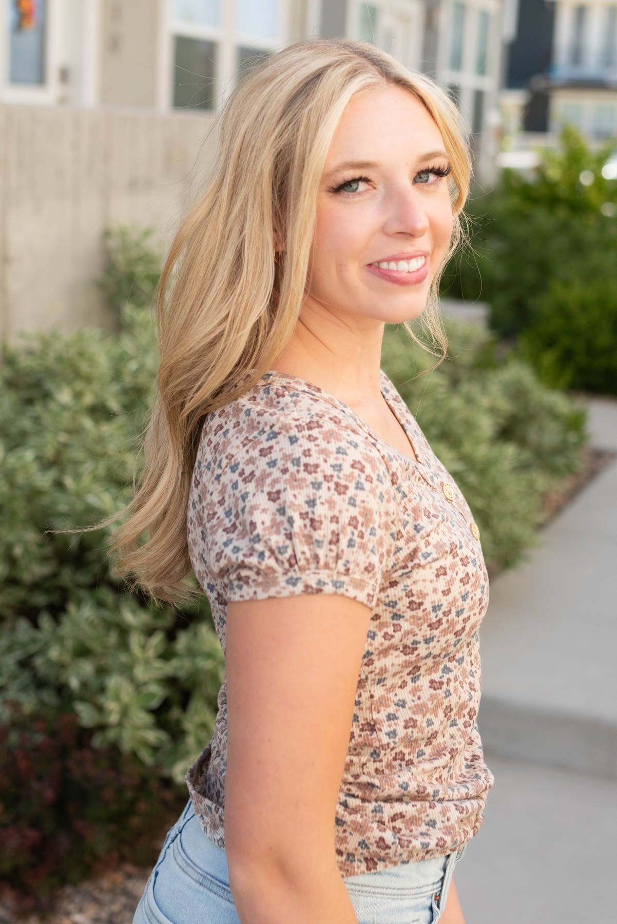 Leanne Ivory Floral Top