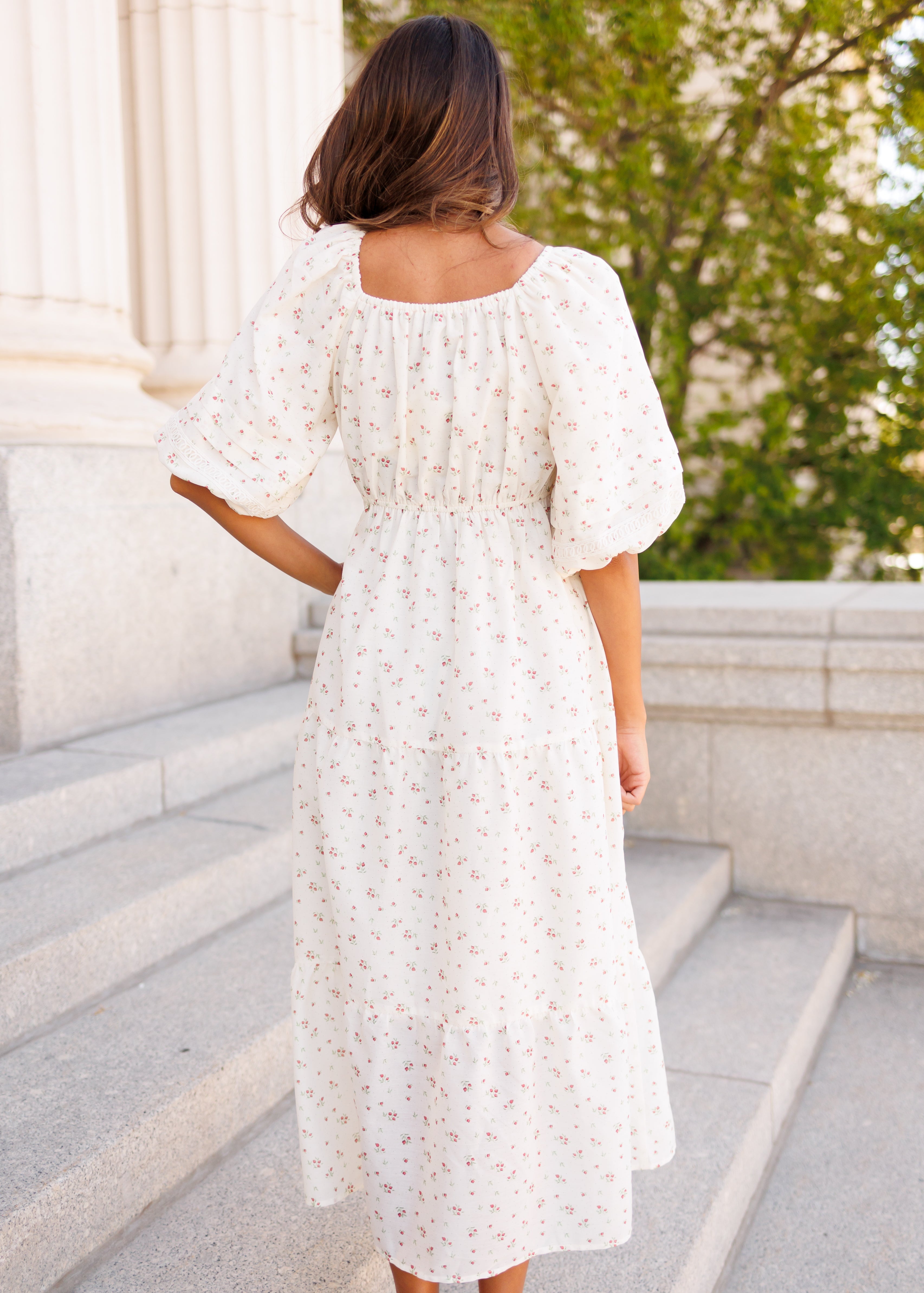 Lena Layne Ivory Floral Dress