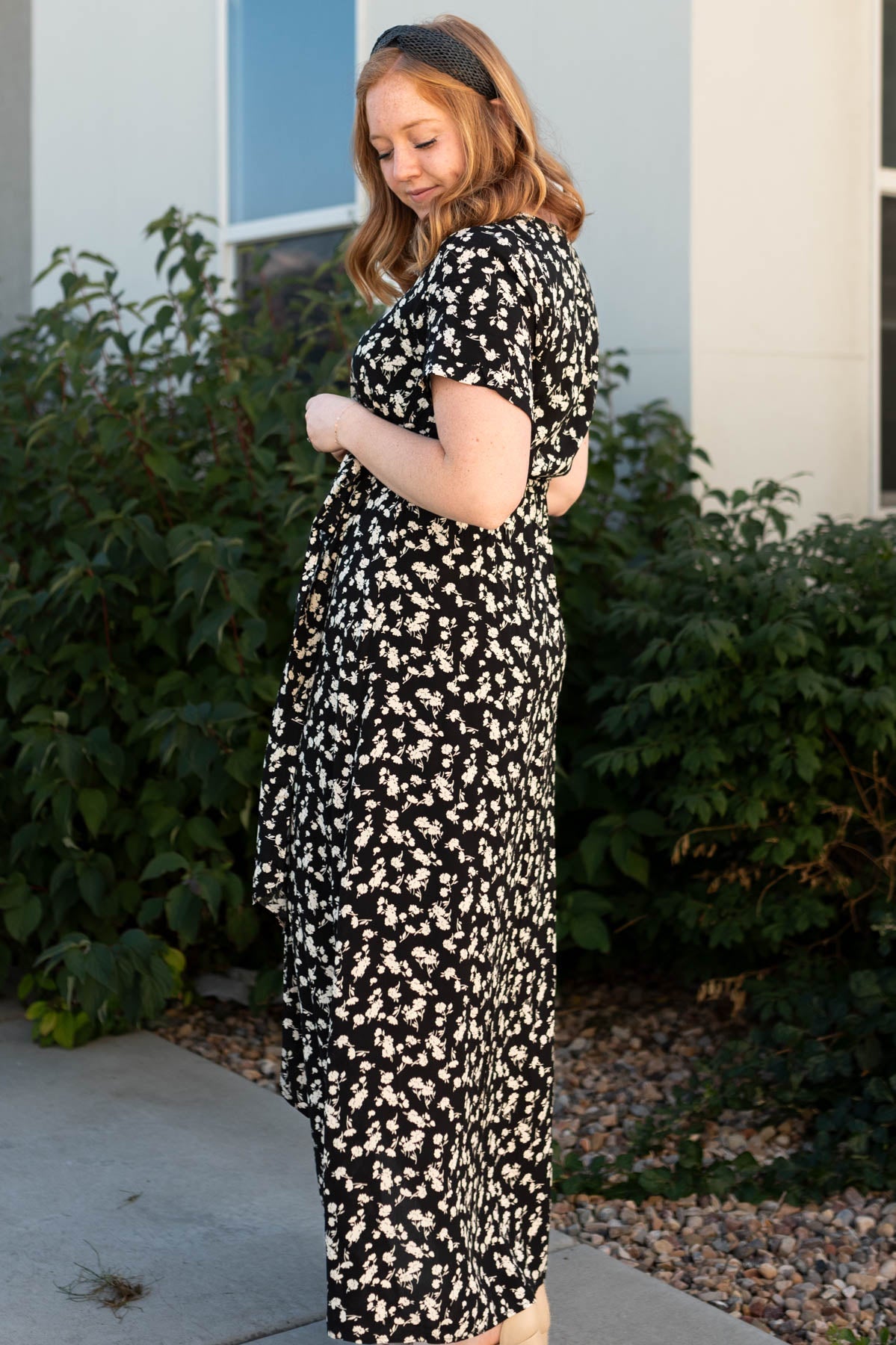 Lera Black Floral Dress