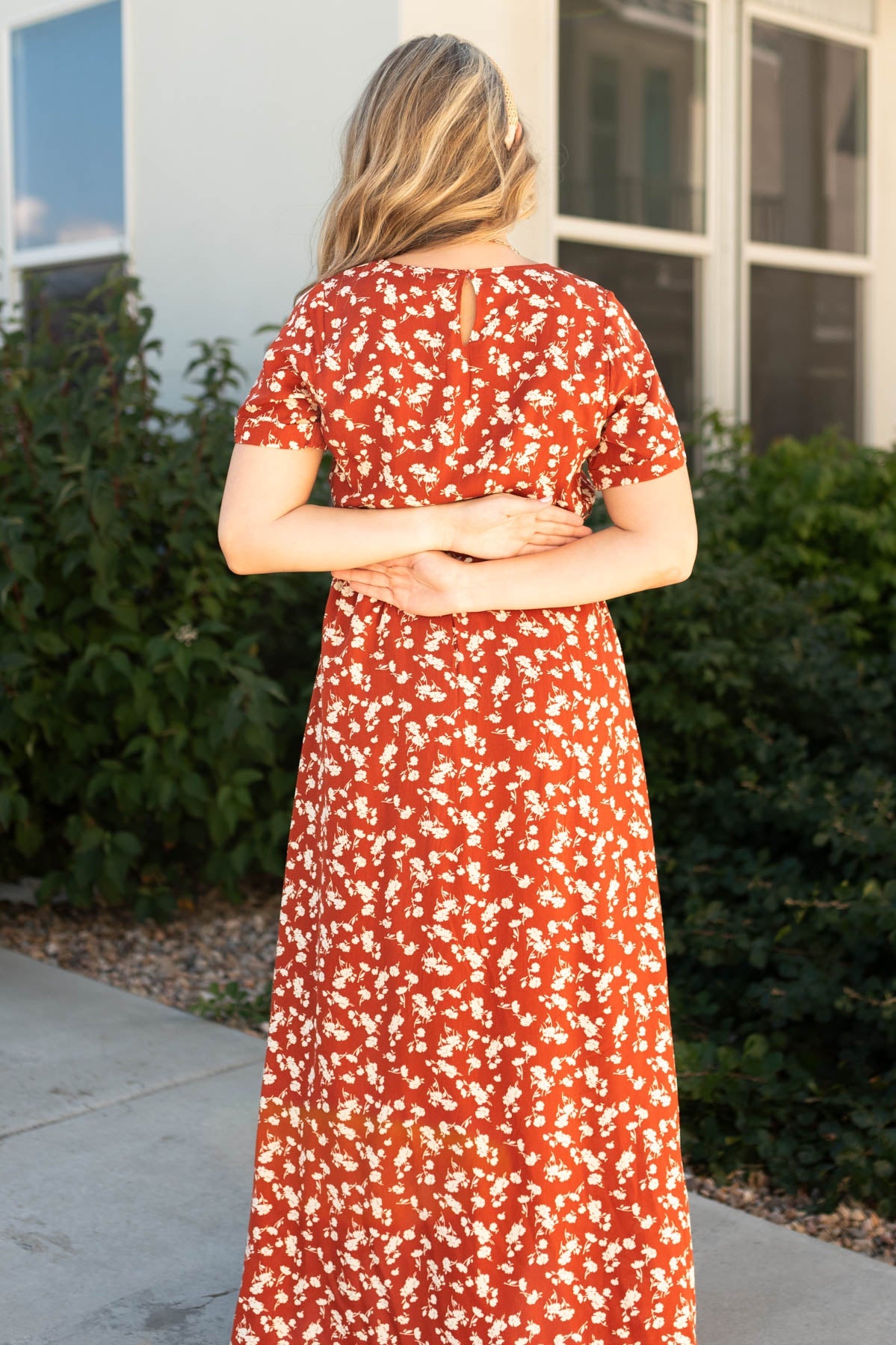 Lera Rust Floral Dress