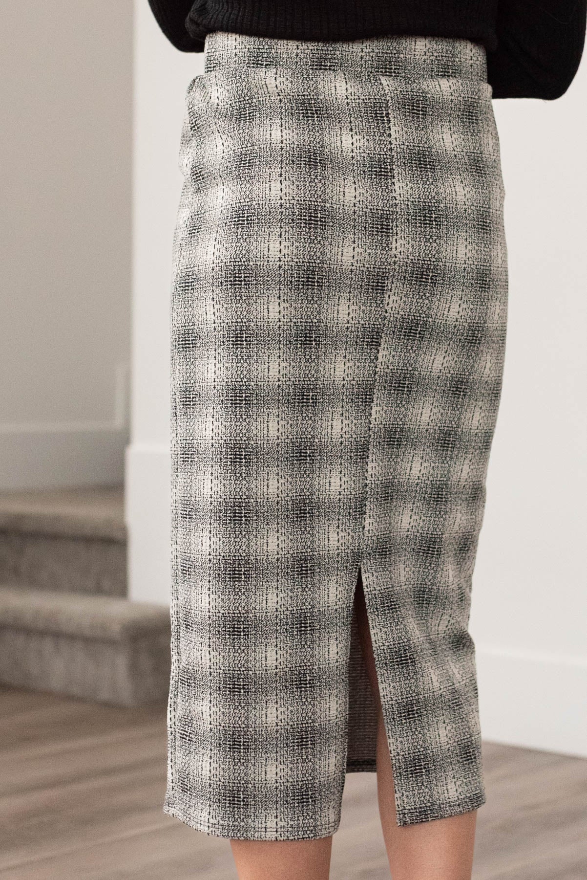 Lillee Black Plaid Skirt