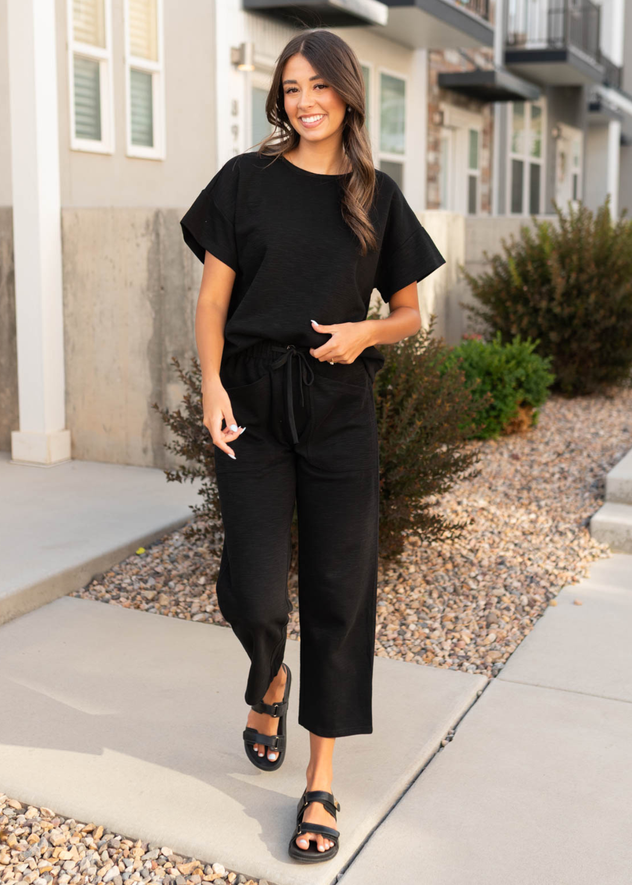 Lillian Black Knit Top