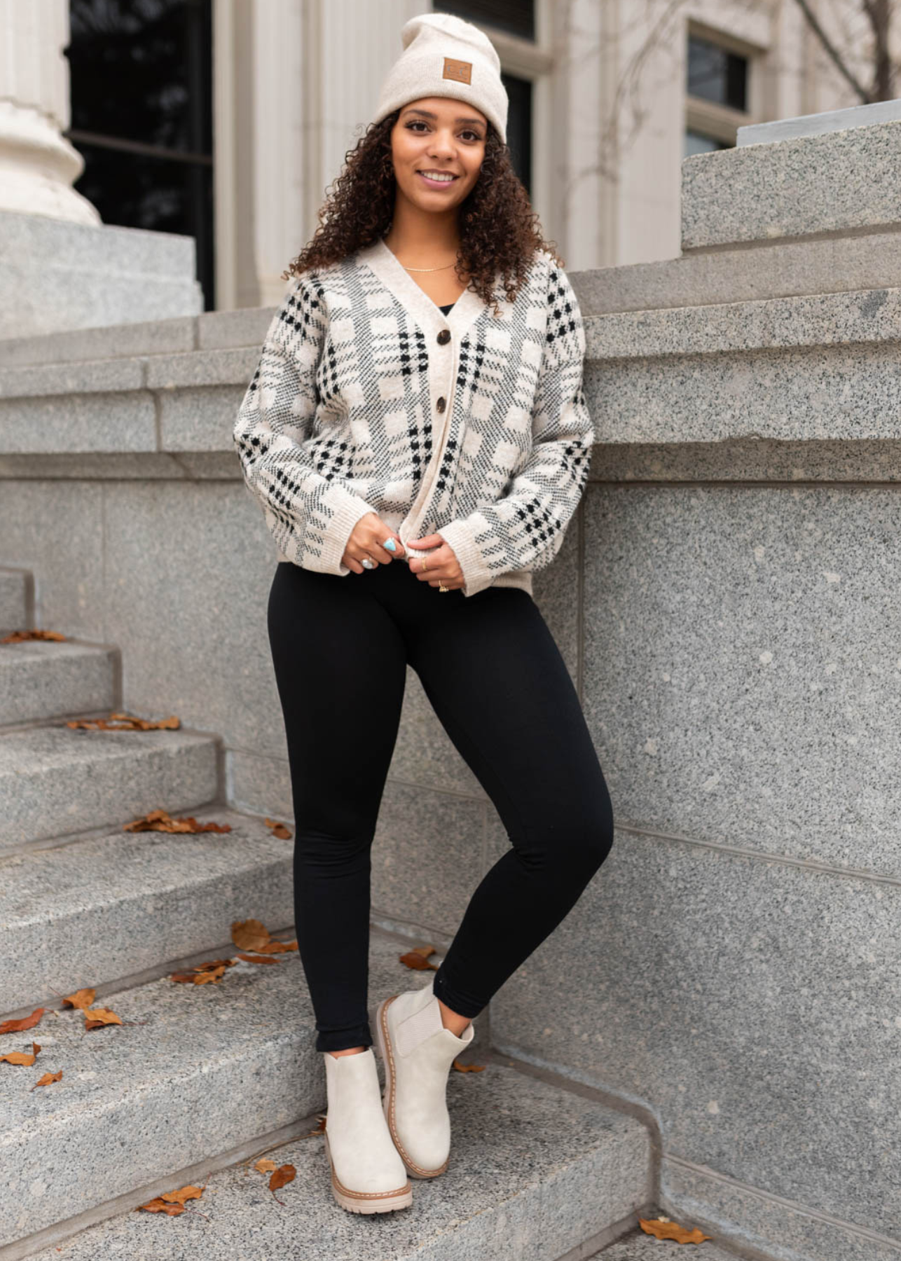 Livie Taupe Button Down Cardigan