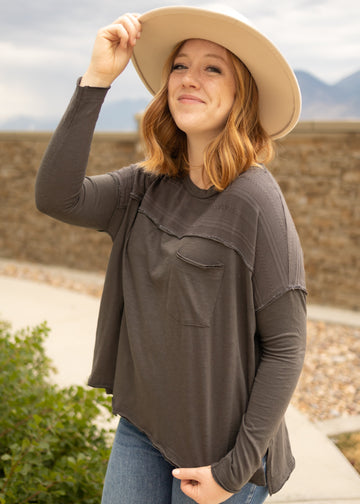 Lizzy Charcoal Top