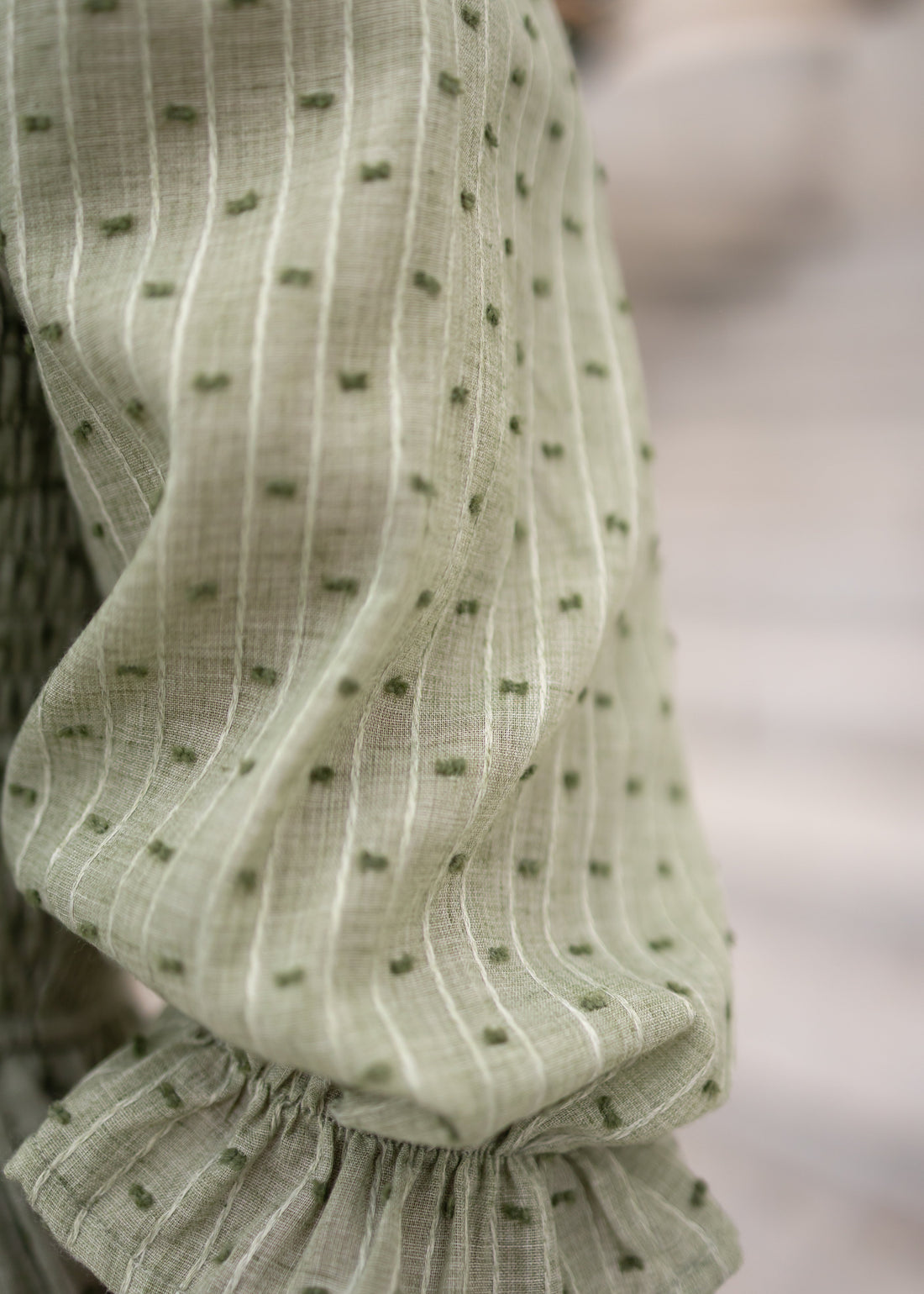 Lizzy Green Smocked Dress