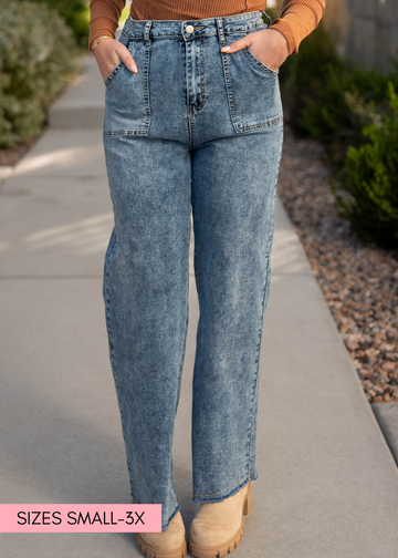 Lora Washed Wide Leg Pants