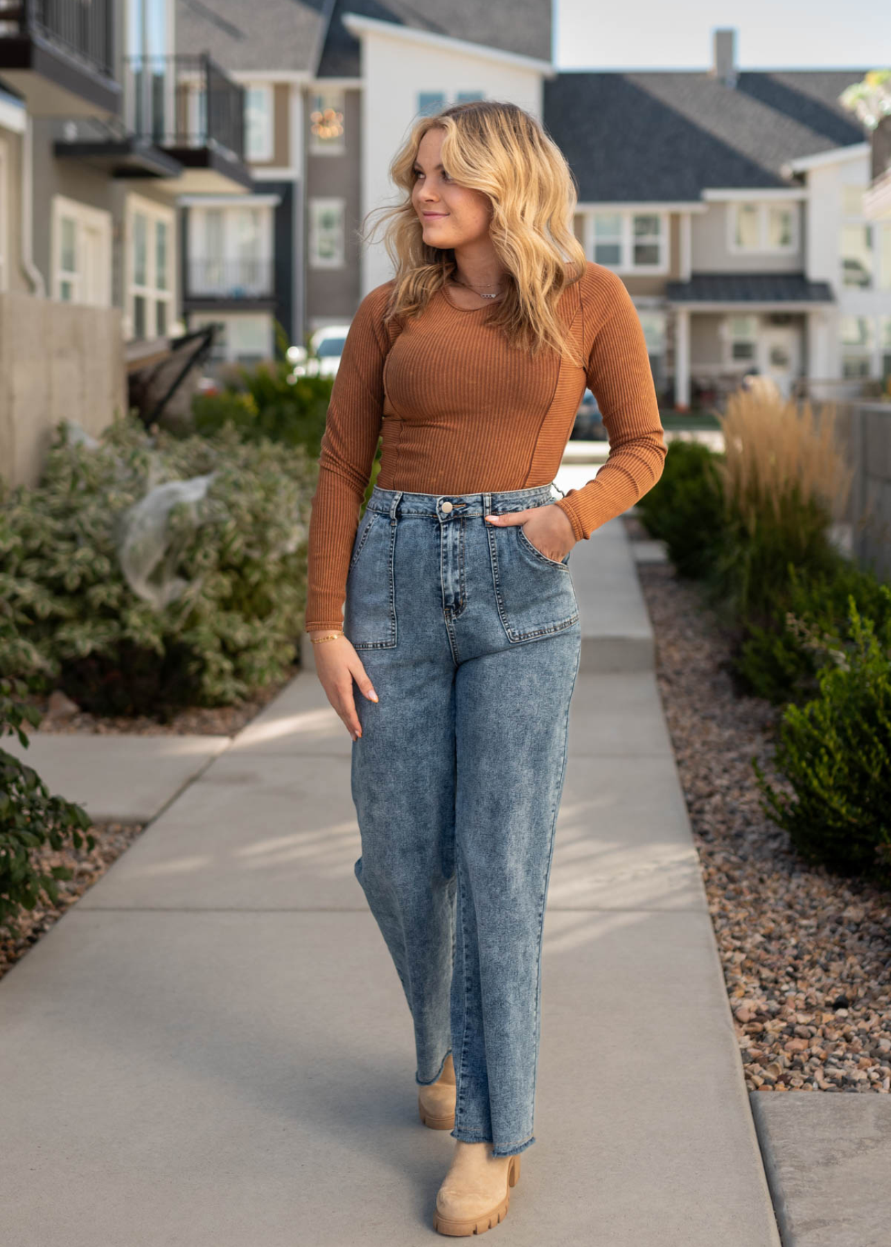 Lora Washed Wide Leg Pants