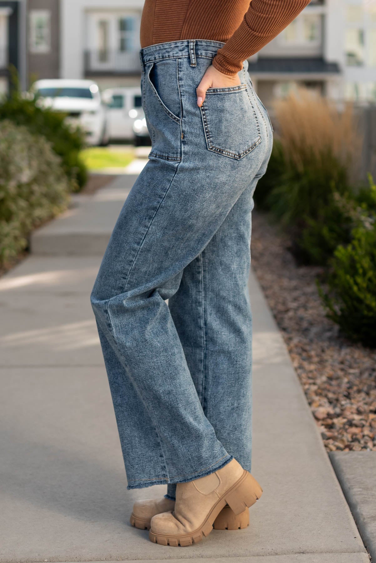 Lora Washed Wide Leg Pants