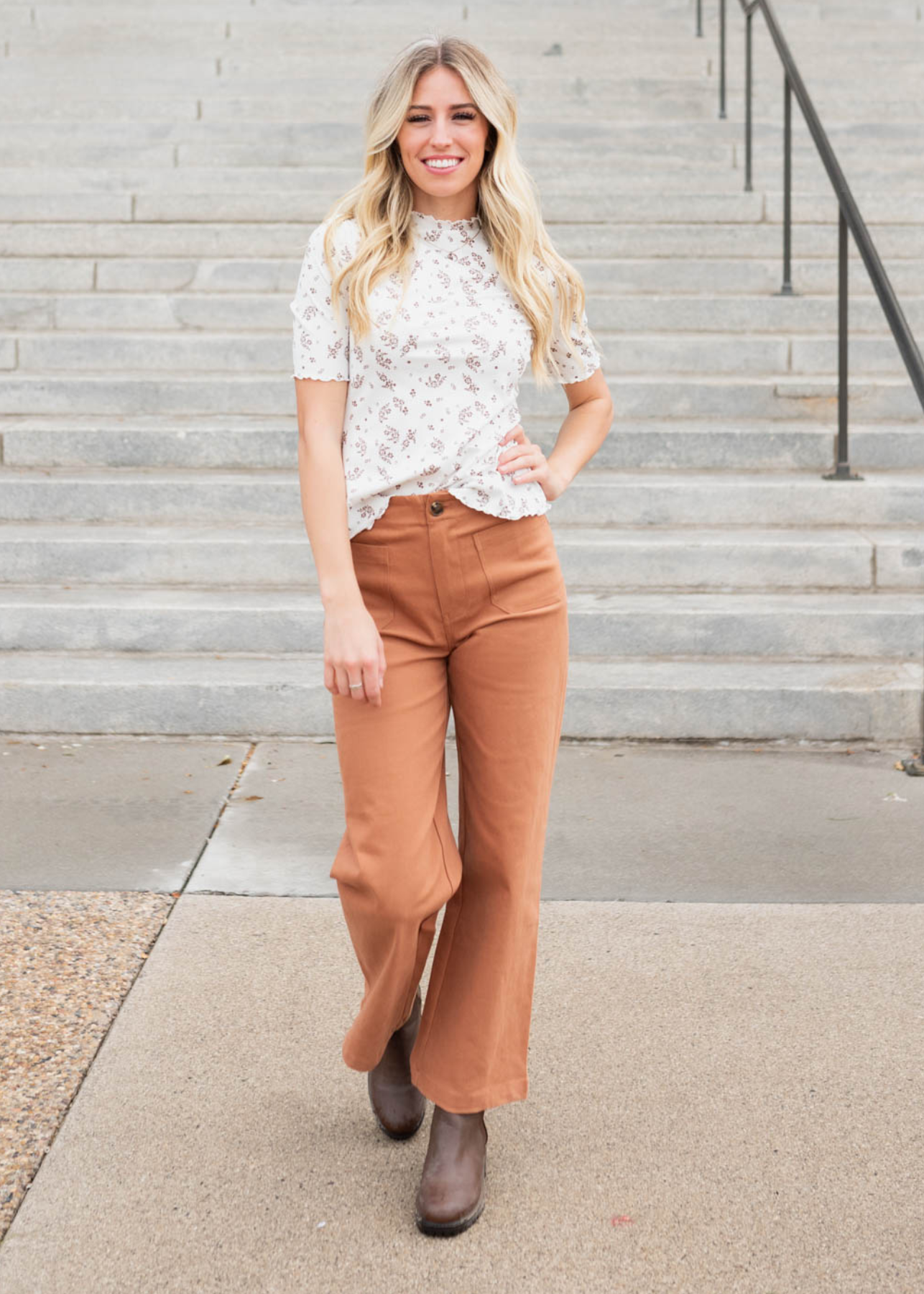Loren Ivory Floral Top
