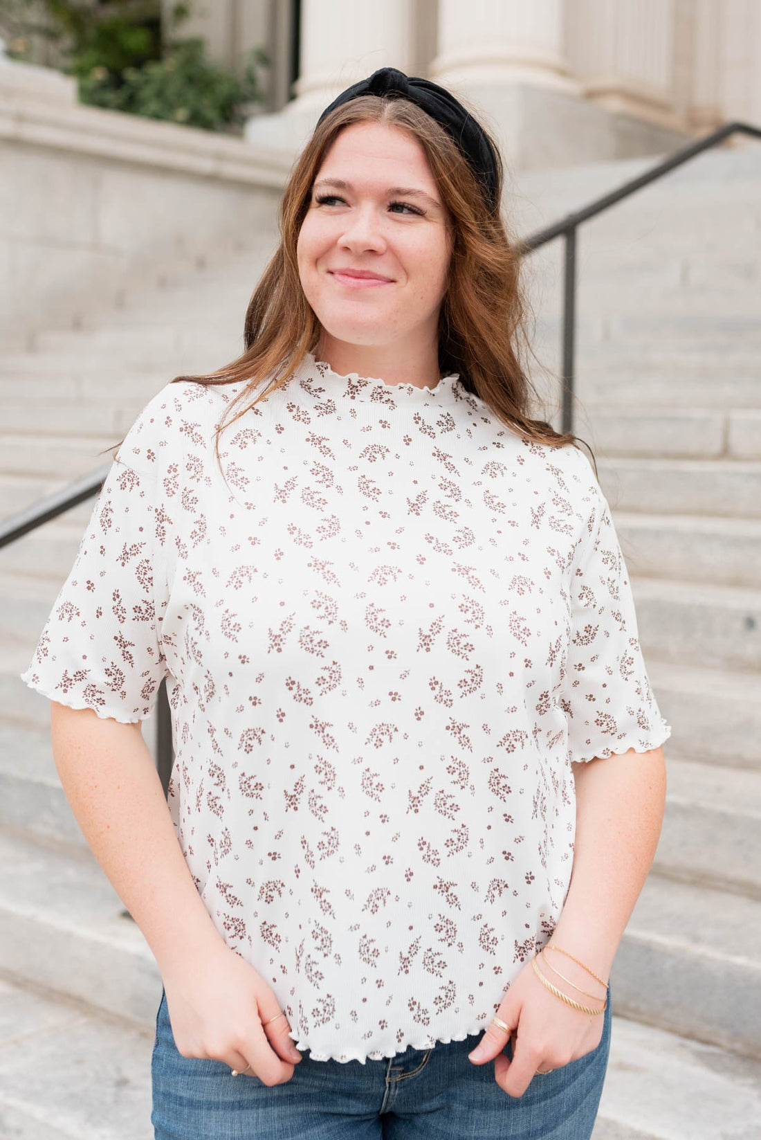 Loren Ivory Floral Top