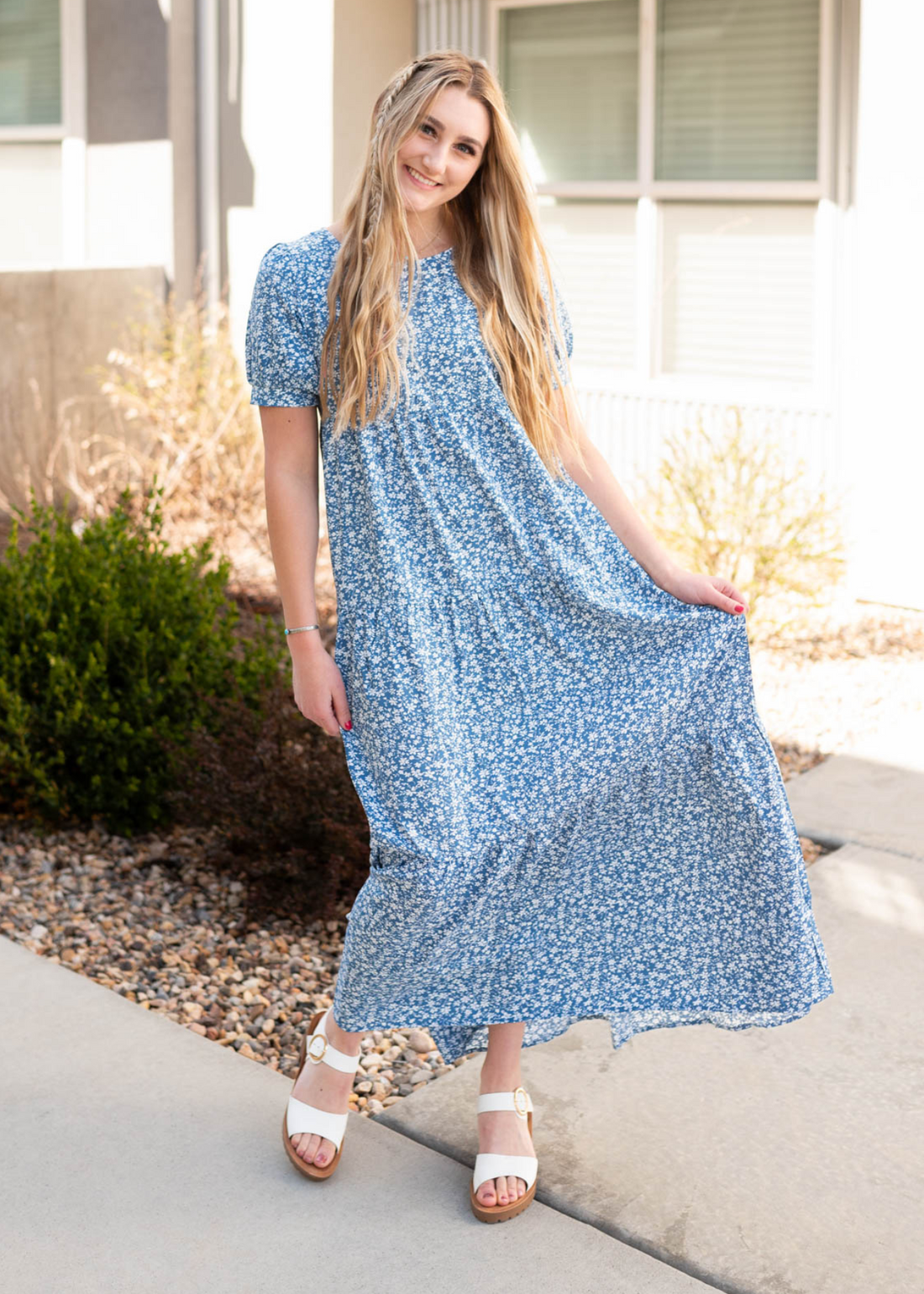 Loretta Navy Floral Dress