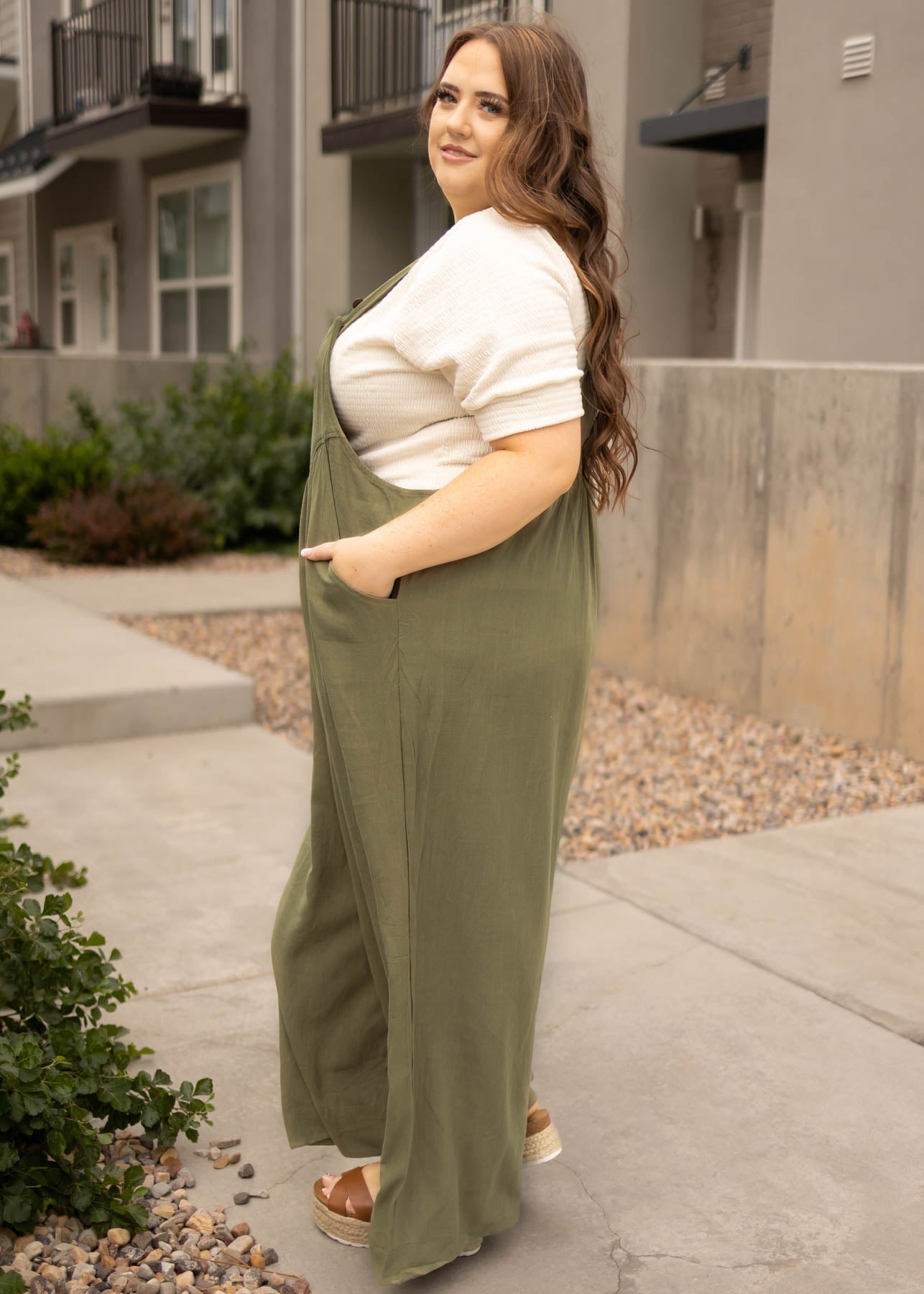 Luann Olive Jumpsuit