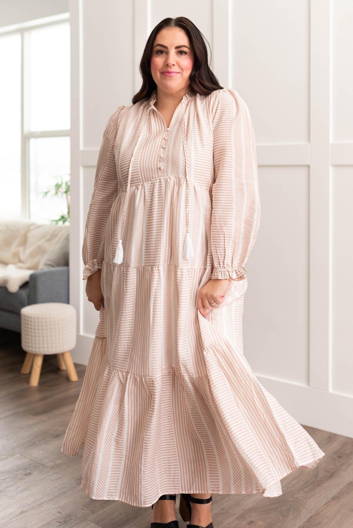 Lucy Tan Patterned Dress