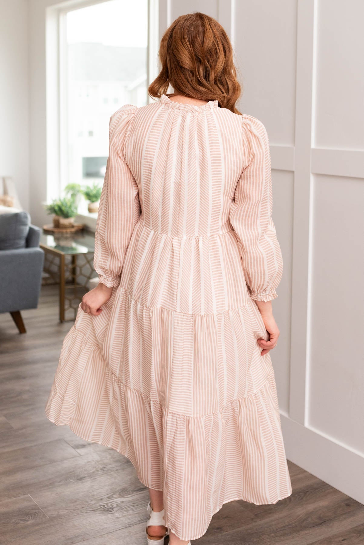 Lucy Tan Patterned Dress
