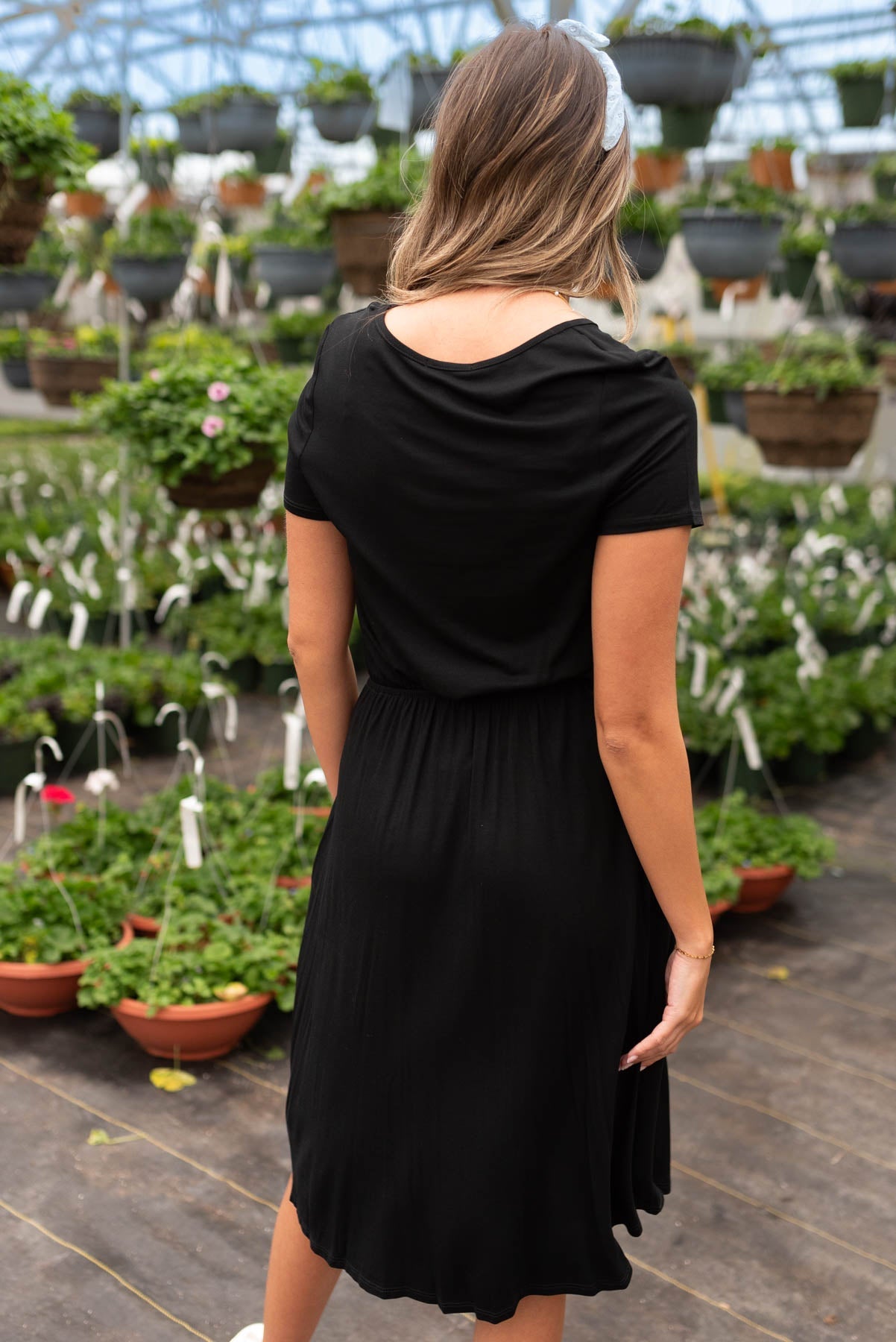 Lynne Black Drawstring Dress