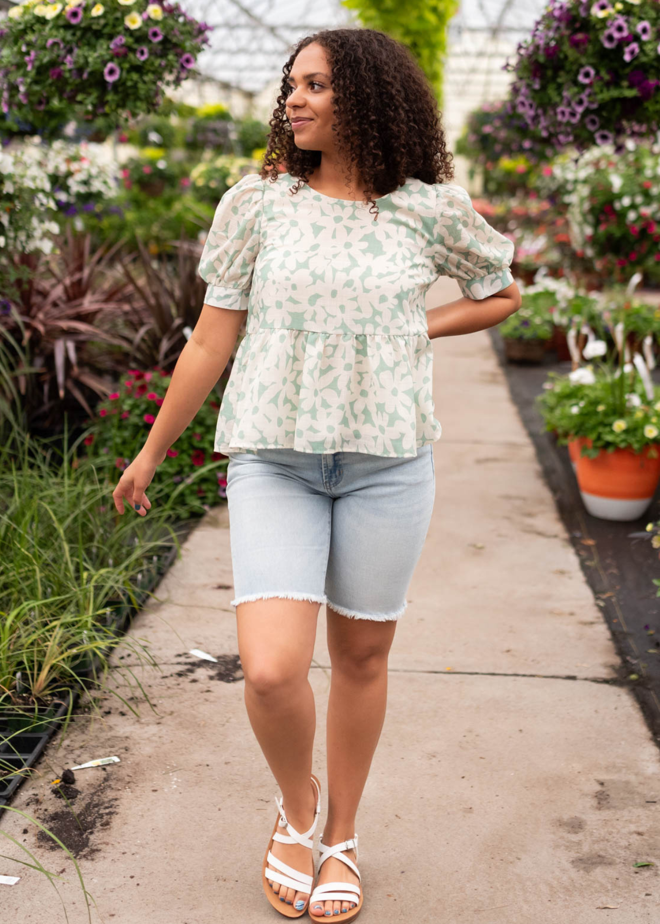 Lysa Green Floral Blouse