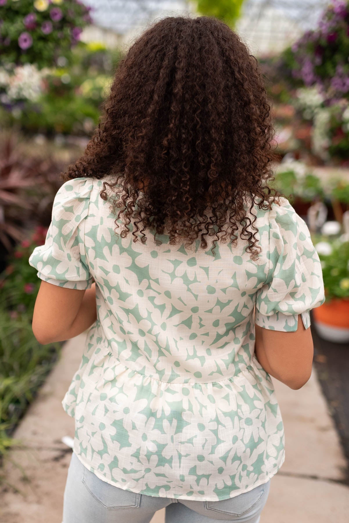 Lysa Green Floral Blouse