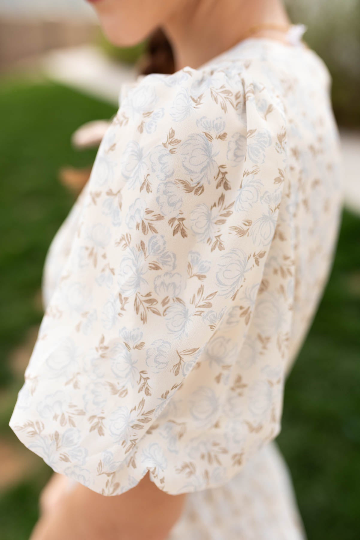 Lyssa Dusty Blue Floral Dress