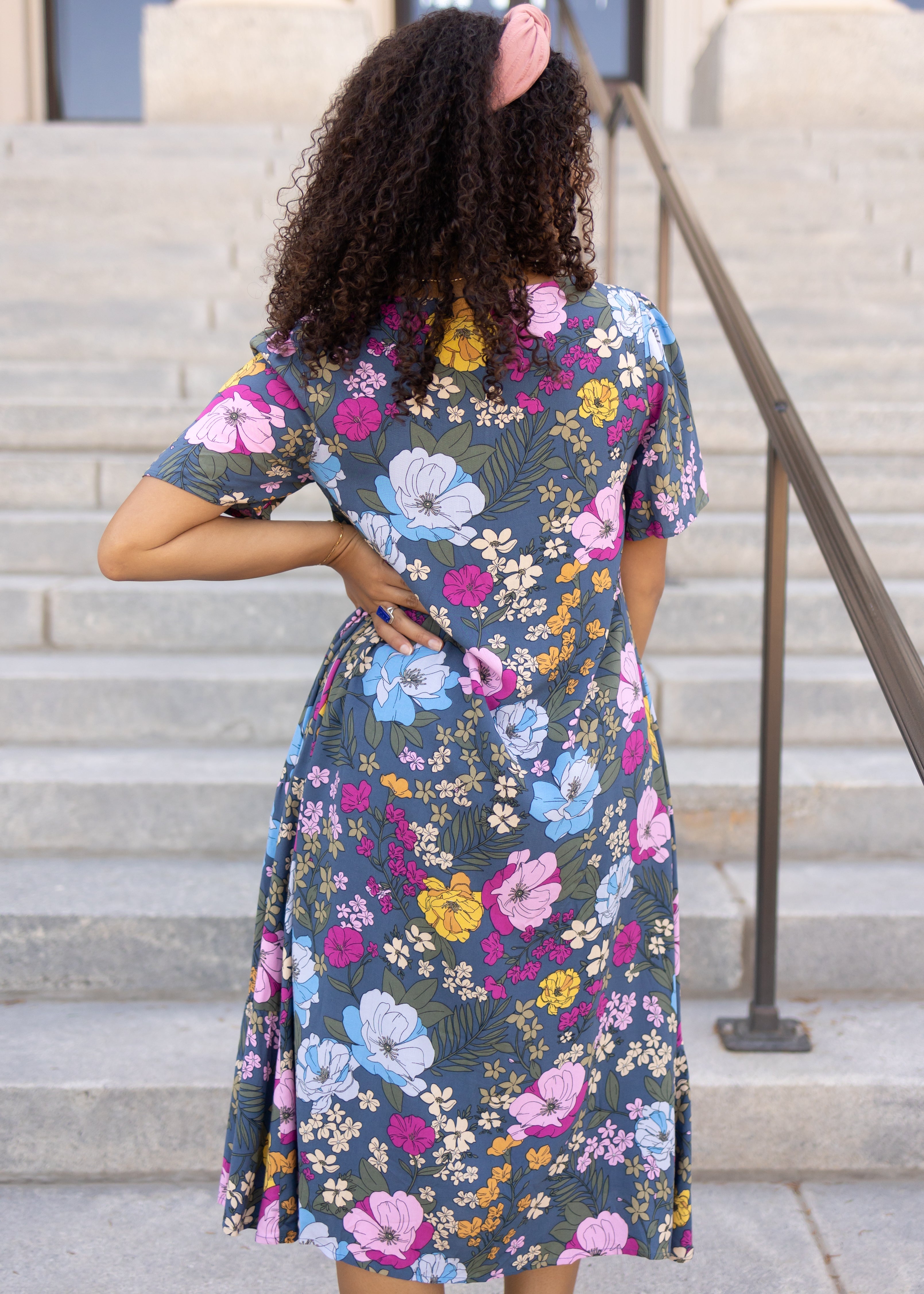 Bonnie Navy Floral Dress
