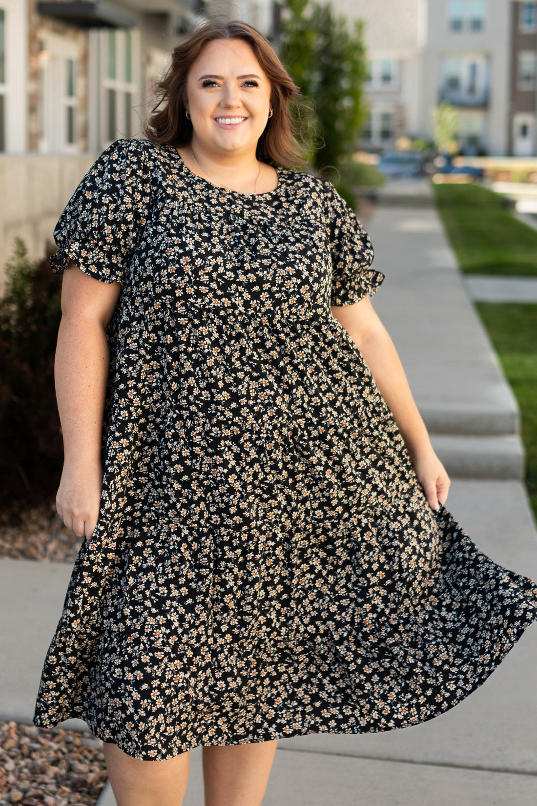 Maisie Black Floral Dress