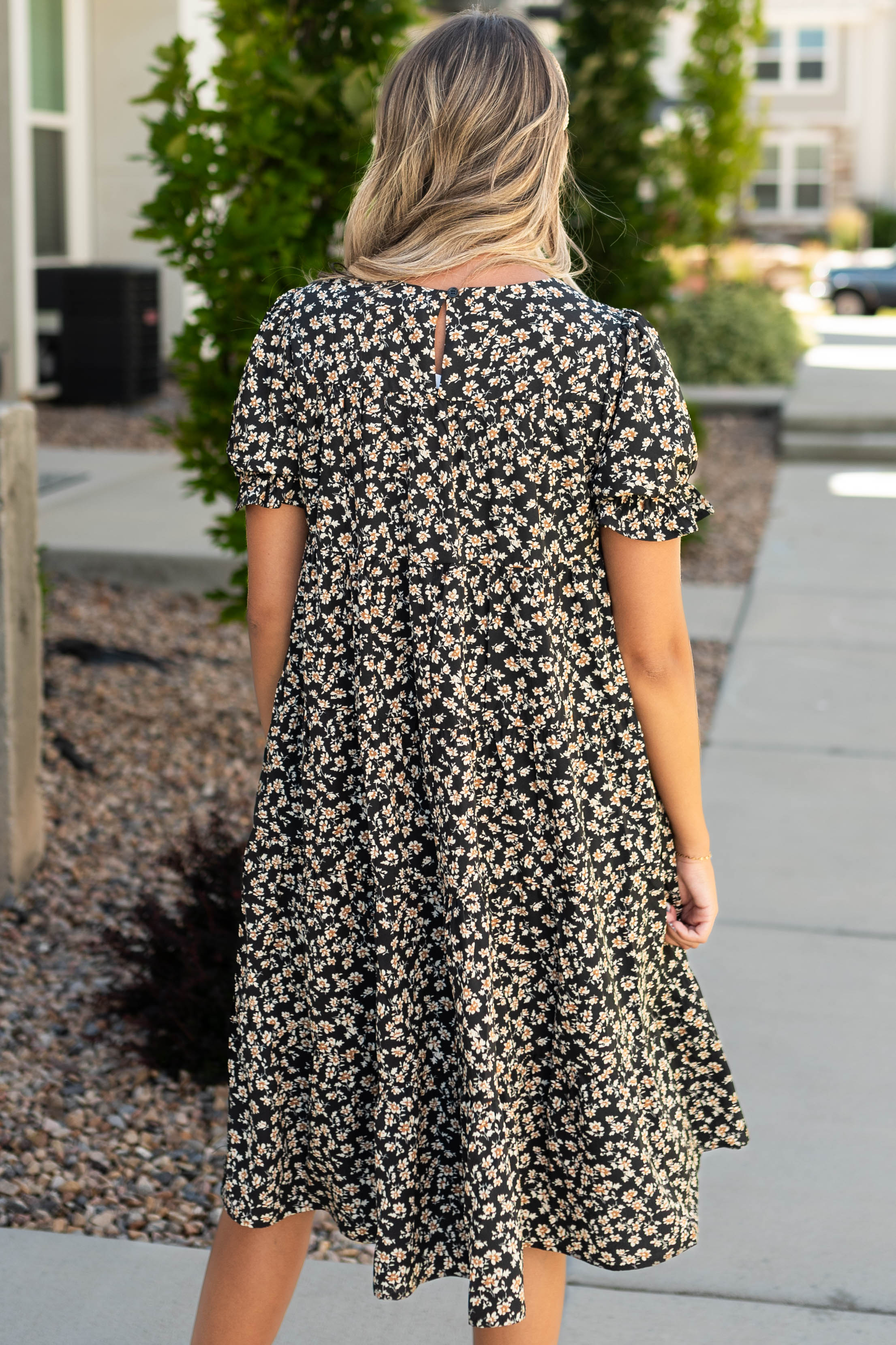 Maisie Black Floral Dress