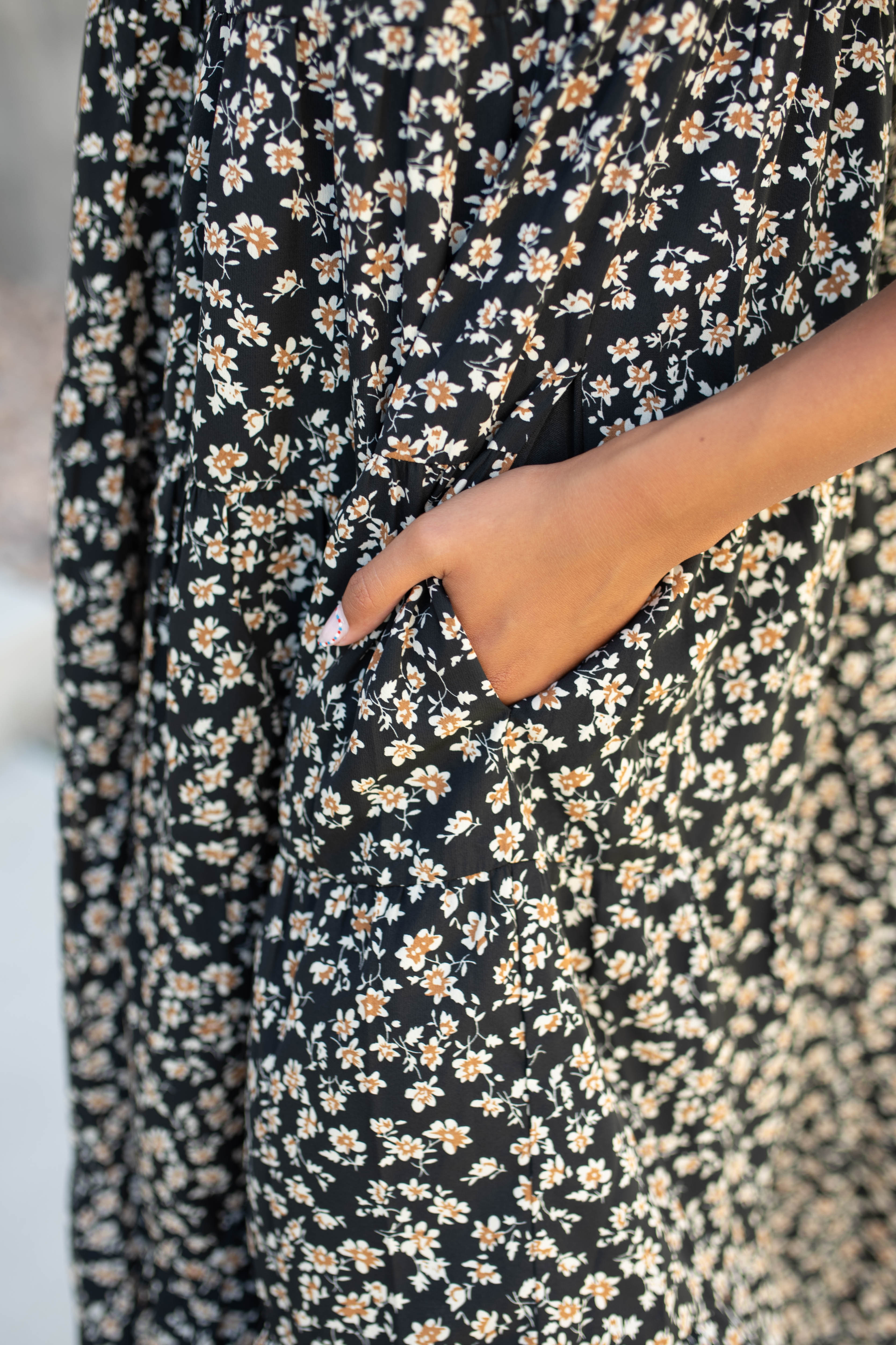 Maisie Black Floral Dress