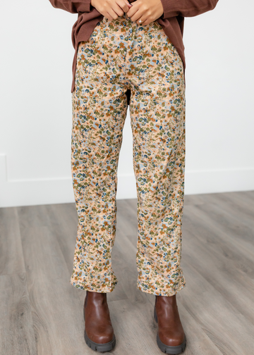 Marie Taupe Floral Pants