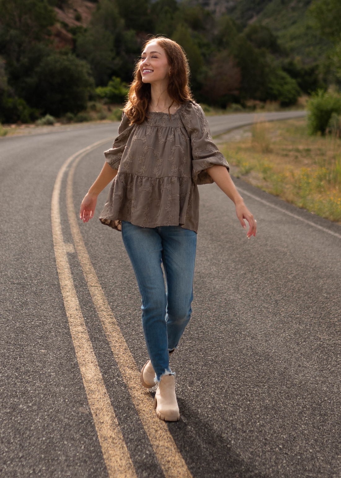 Marisol Taupe Top
