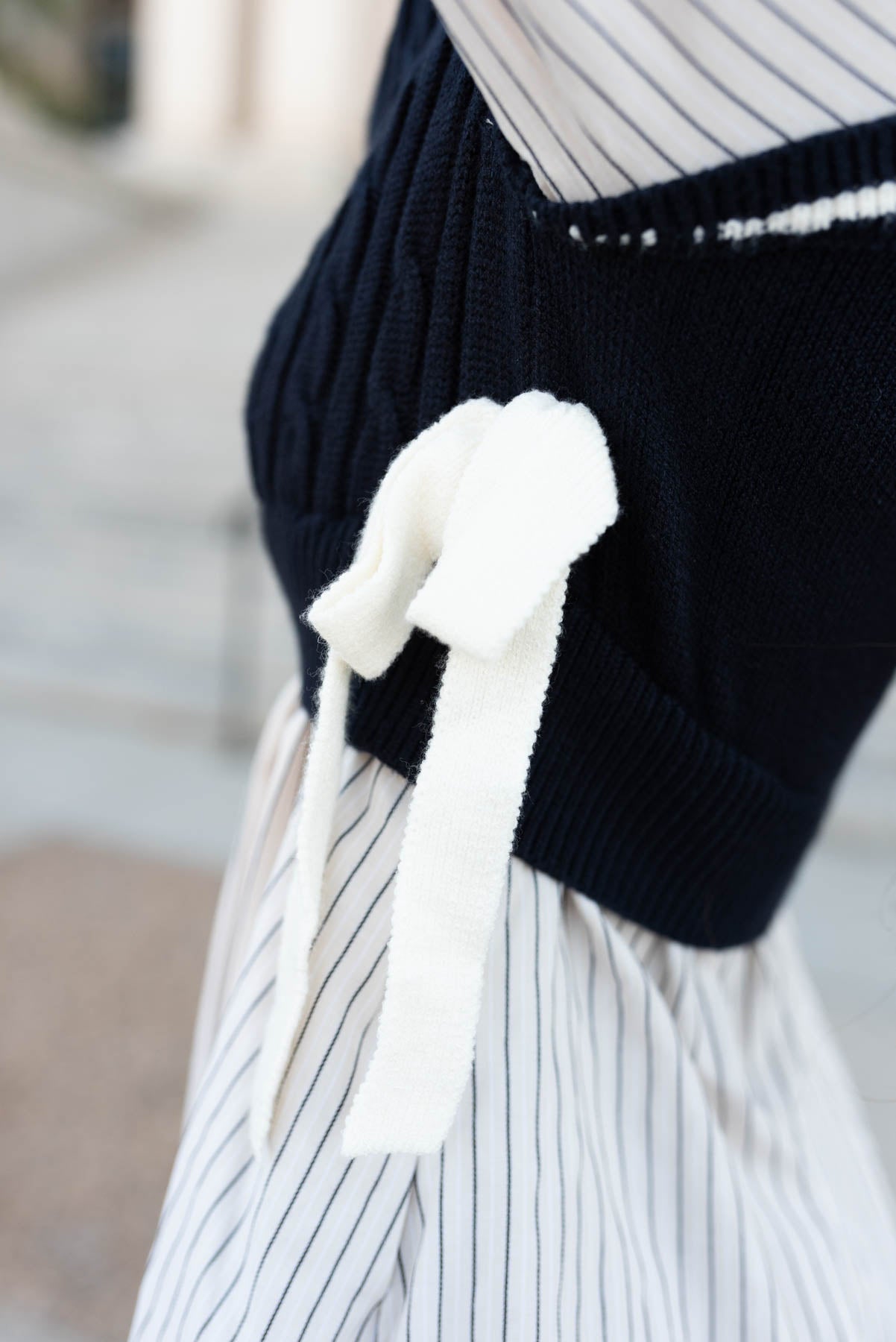 Marlie Navy Knit Sweater Dress