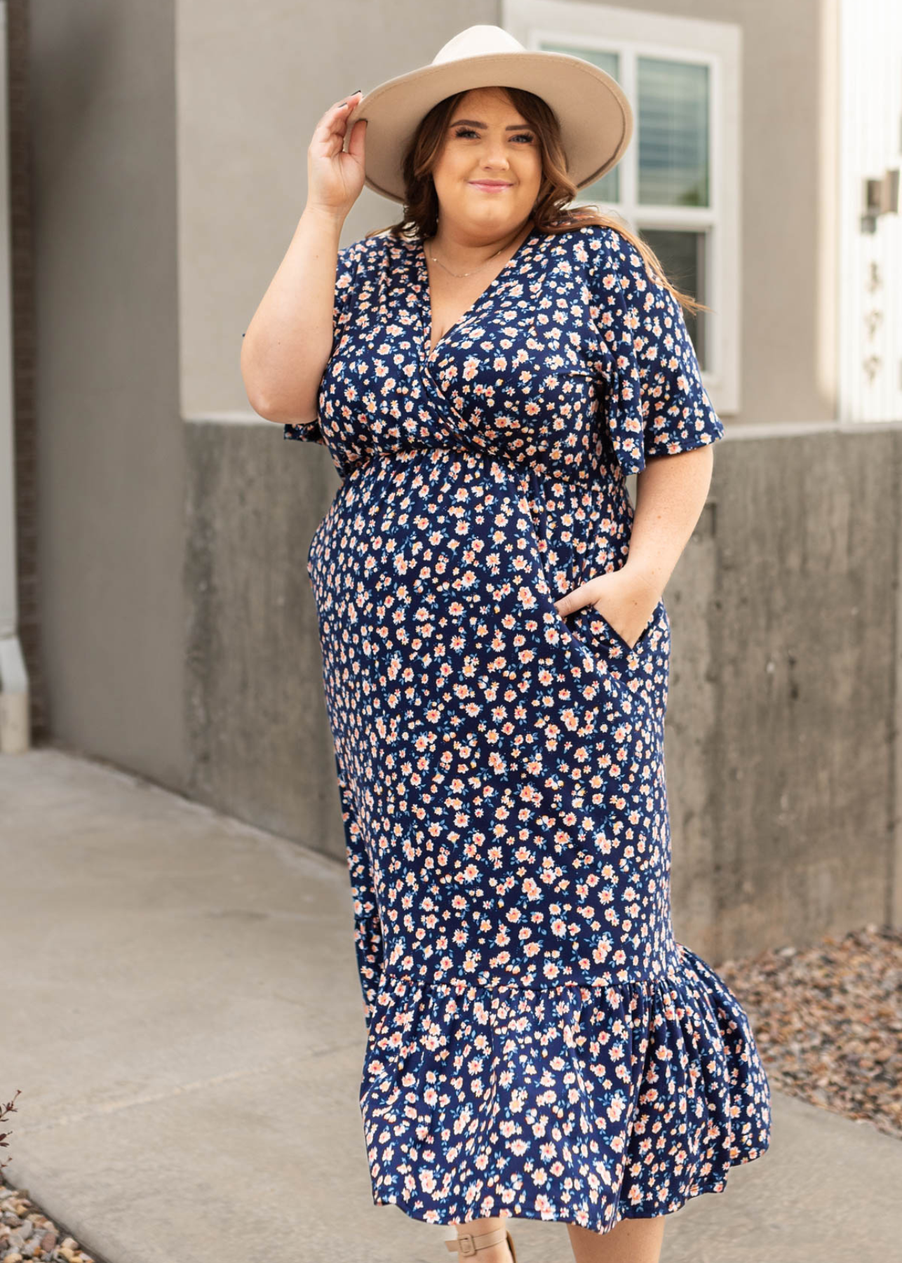 Marsha Navy Floral Dress