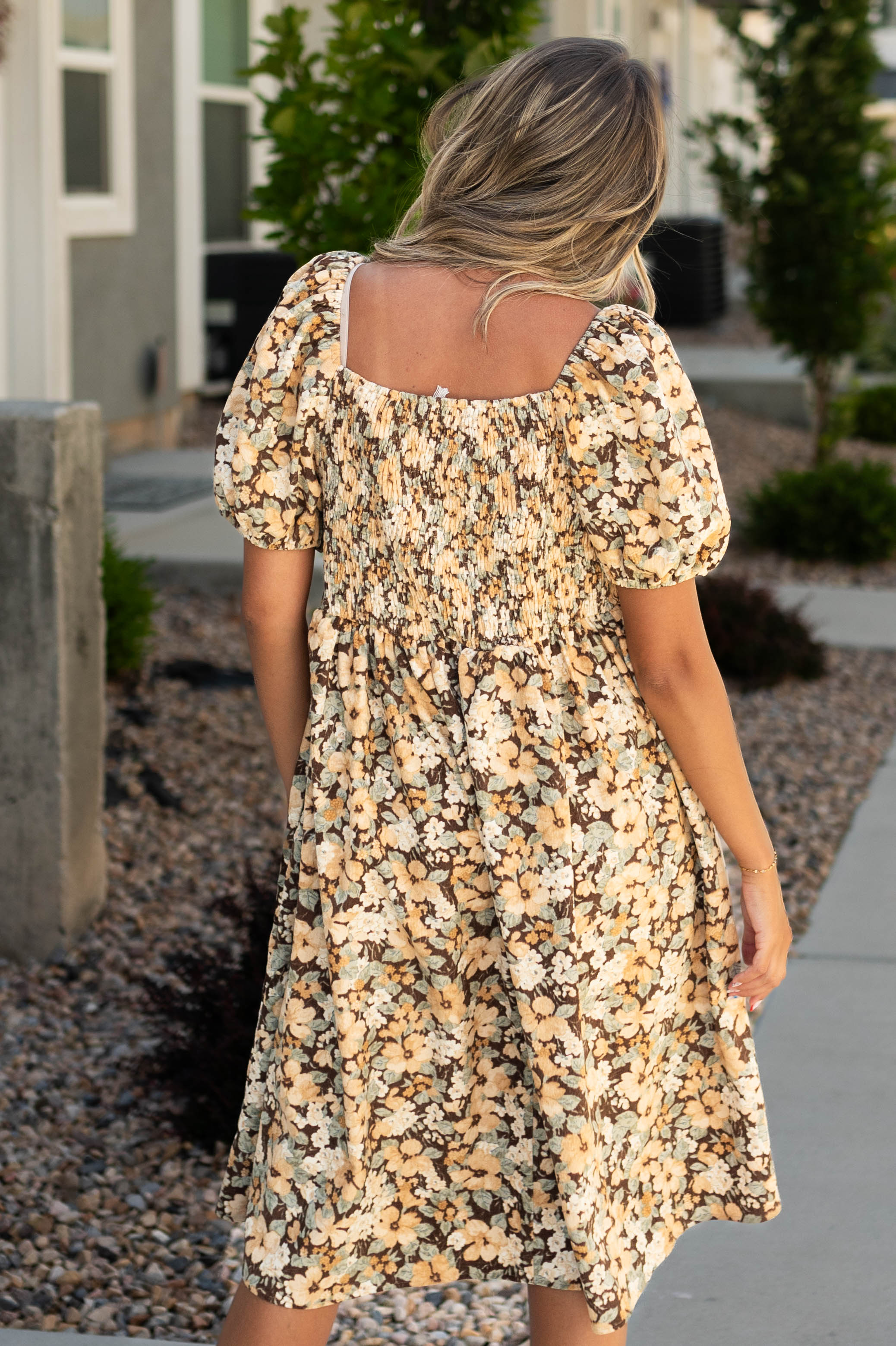 Mikelle Brown Floral Dress