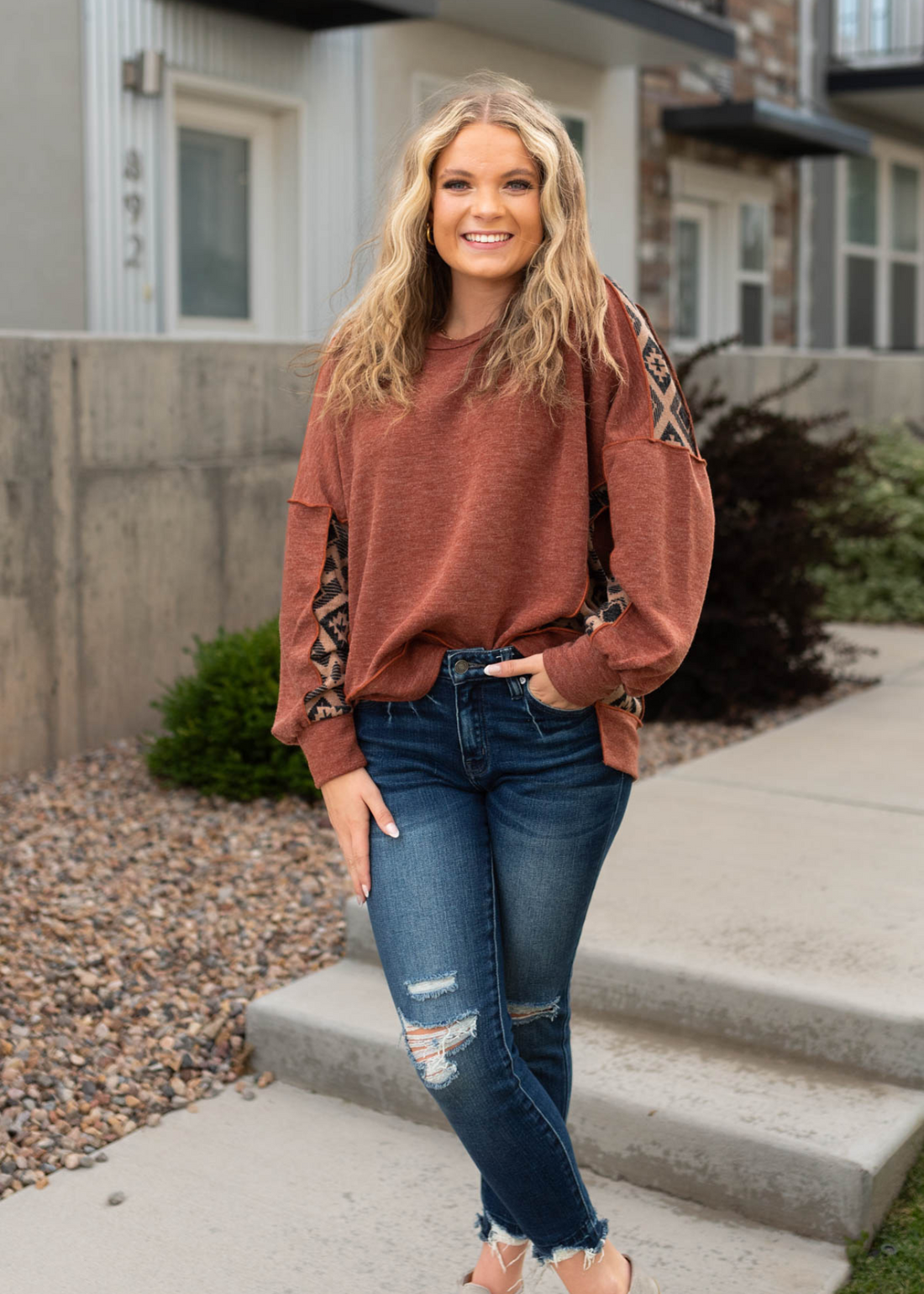 Mila Rust Top