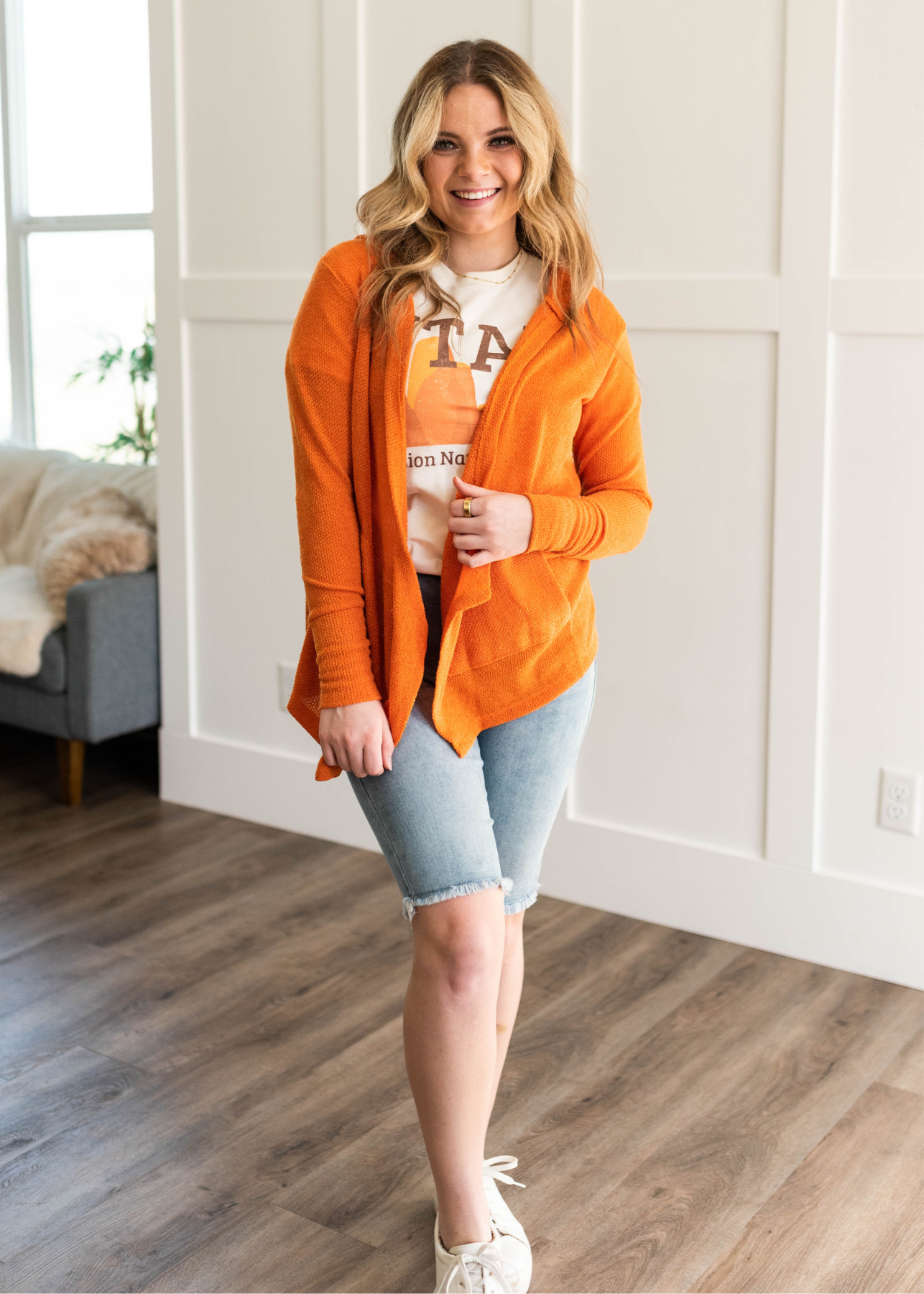 Millie Apricot Orange Cardigan