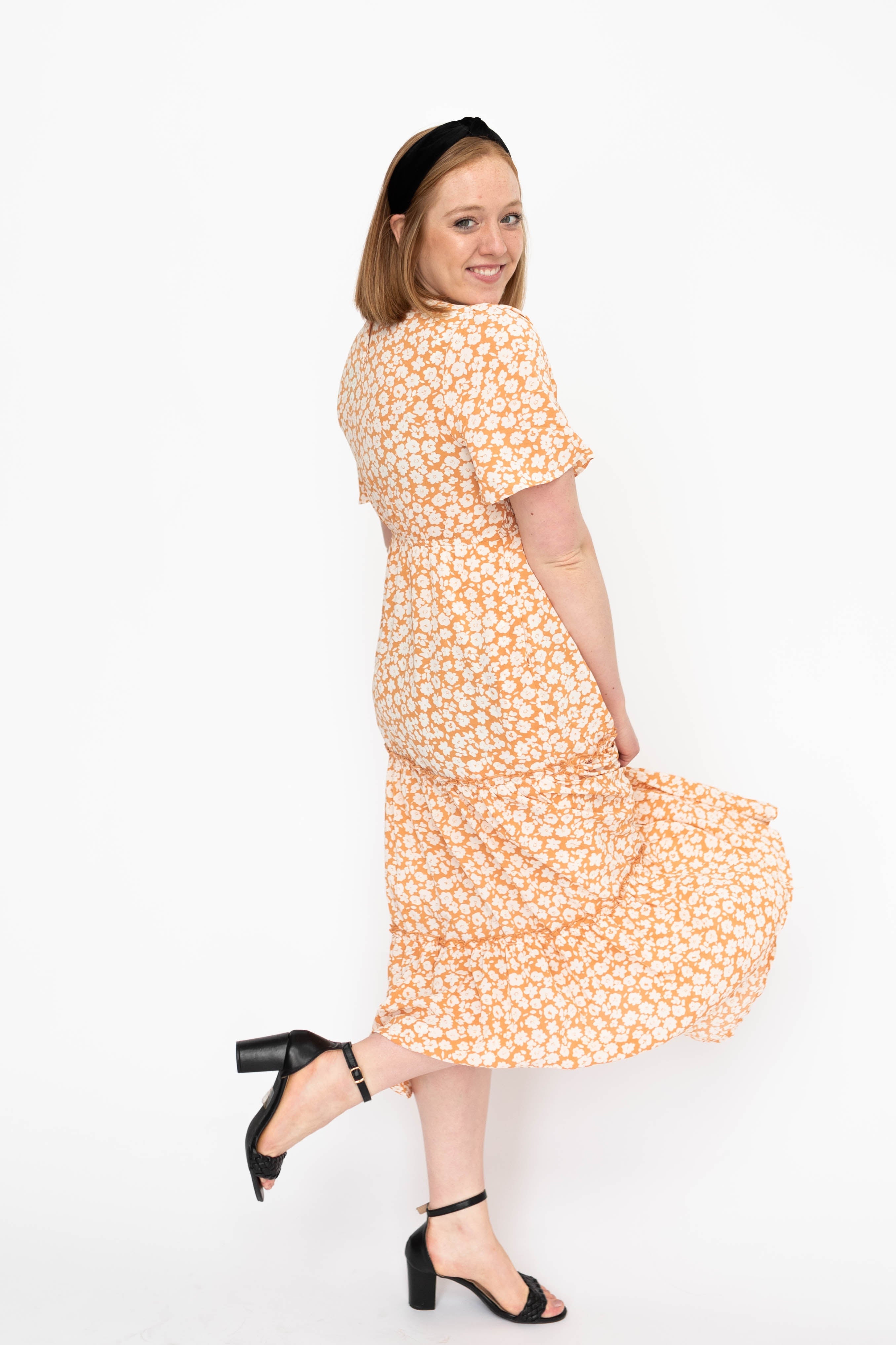 Mira Apricot Dress
