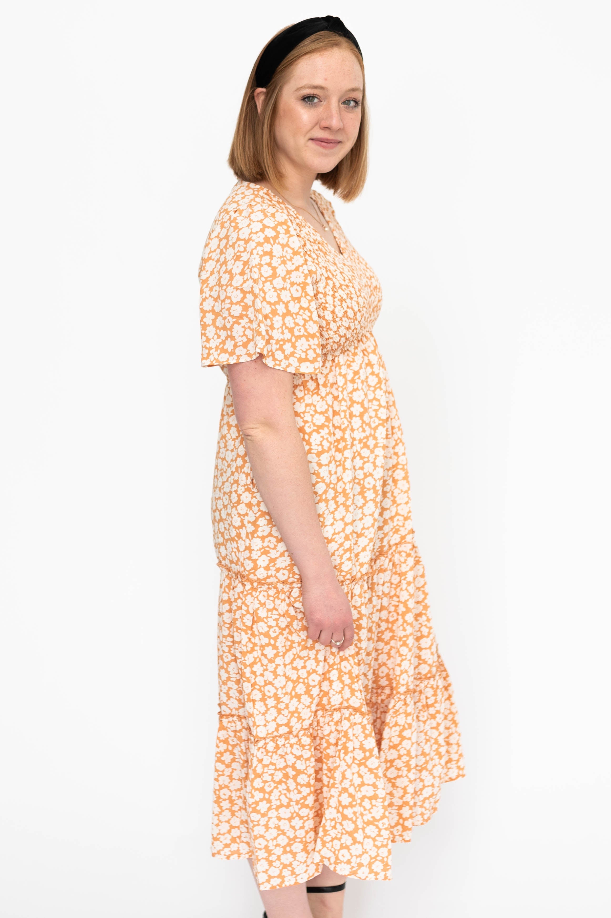 Mira Apricot Dress