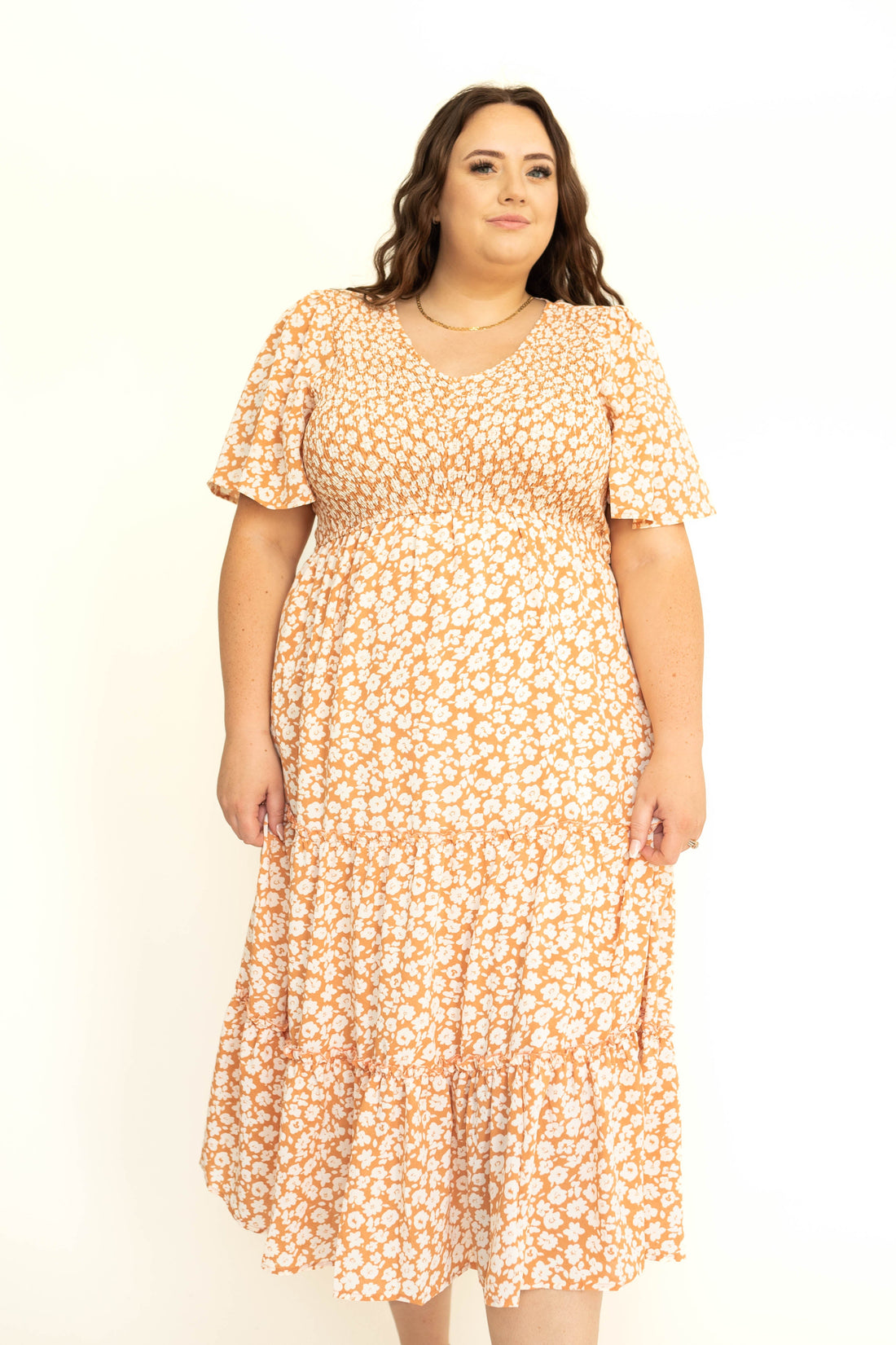 Mira Apricot Dress