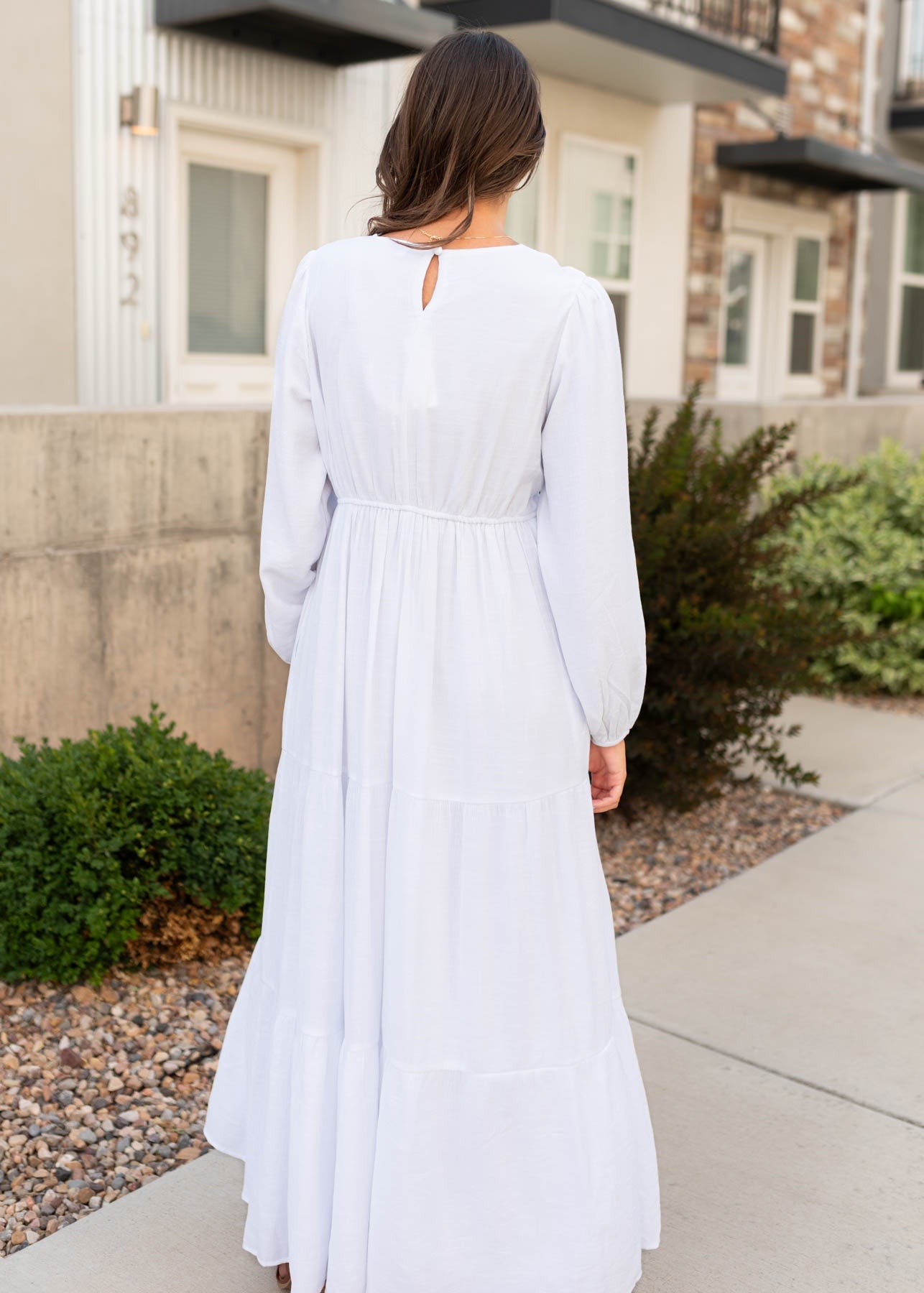 Molly White Embroidered Bodice Dress