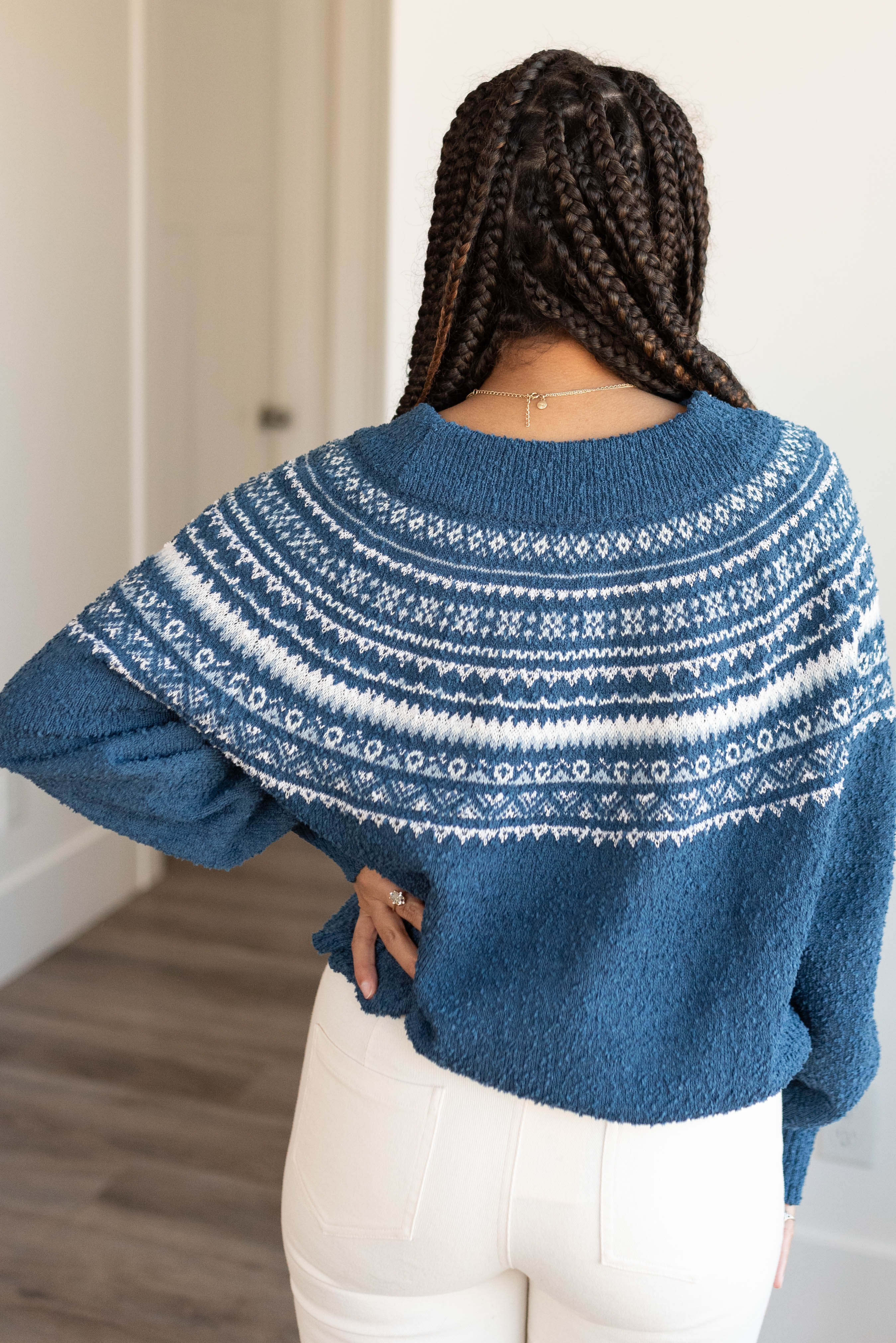Nancy Navy Knit Sweater