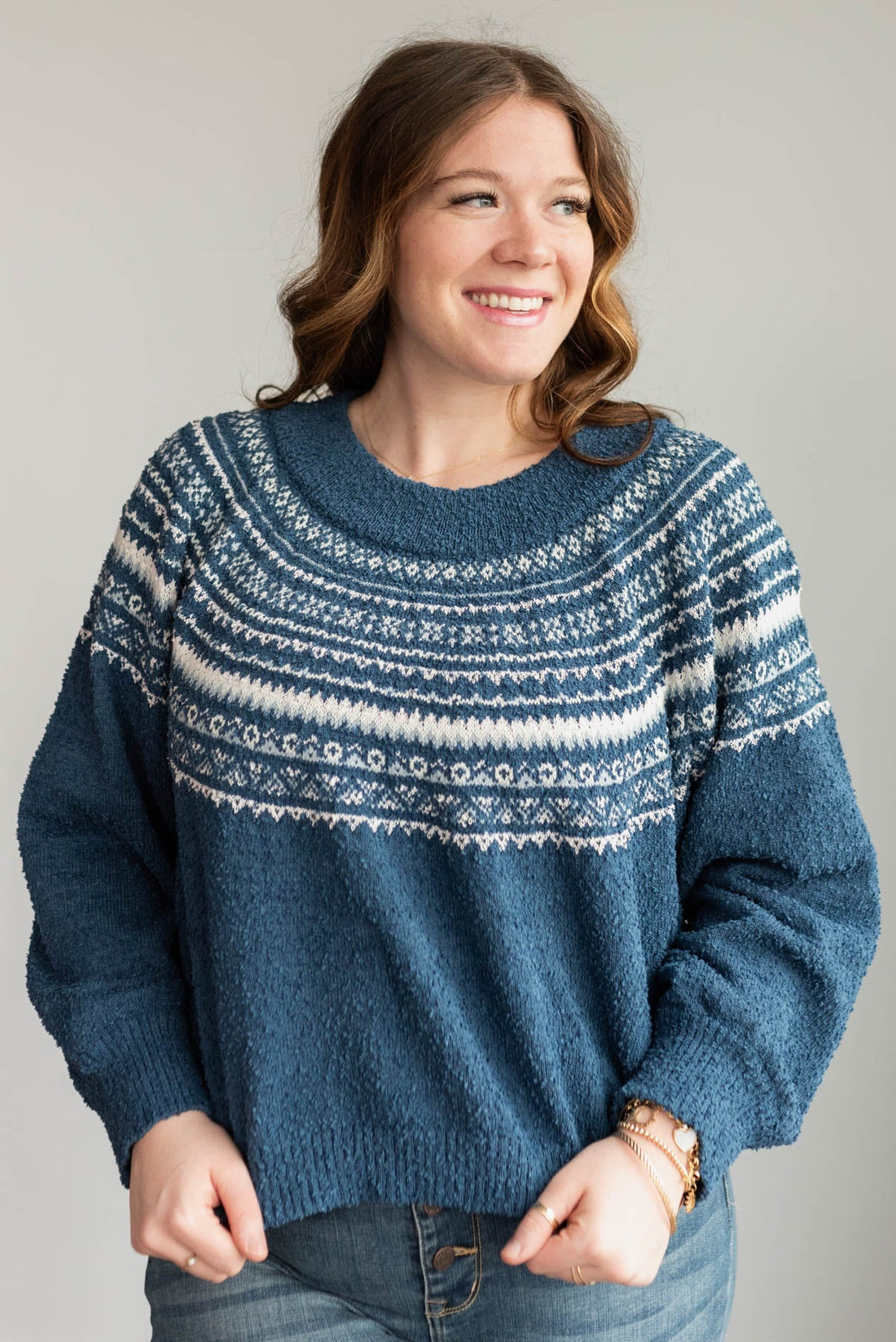 Nancy Navy Knit Sweater