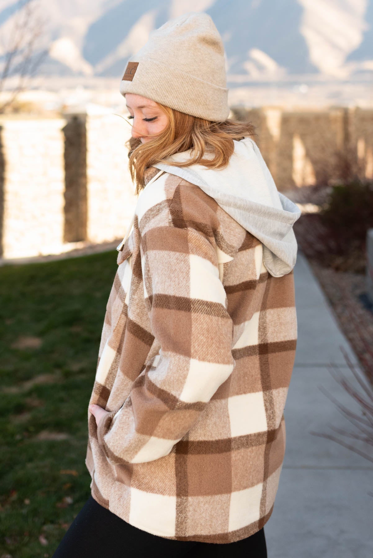 Nilah Taupe Button Down Shacket