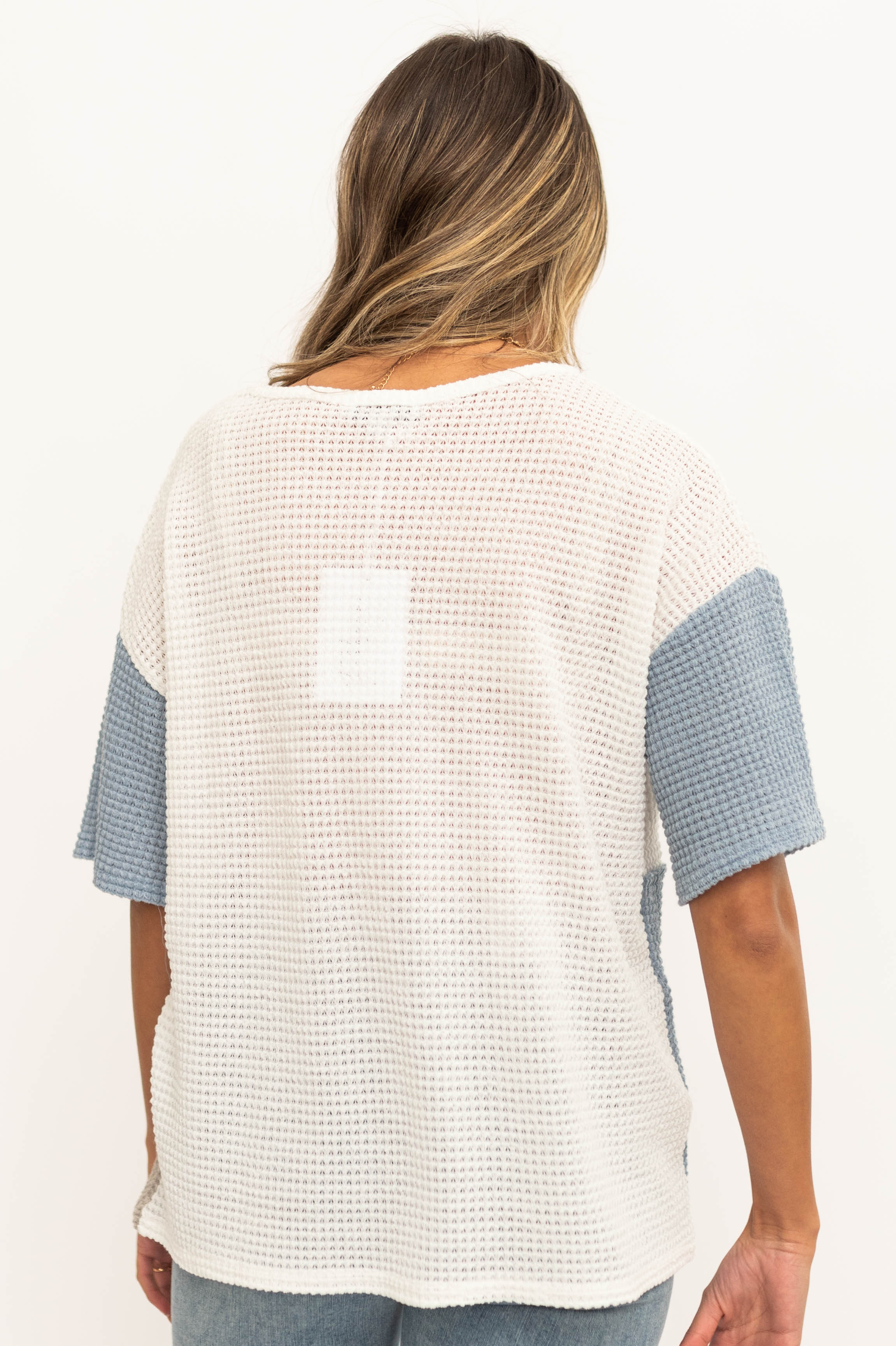 Nyla Blue Knit Top