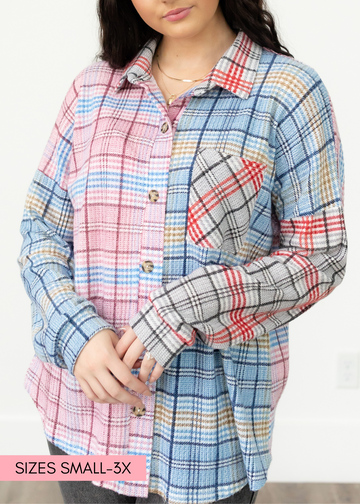 Osaka Pink Plaid Top