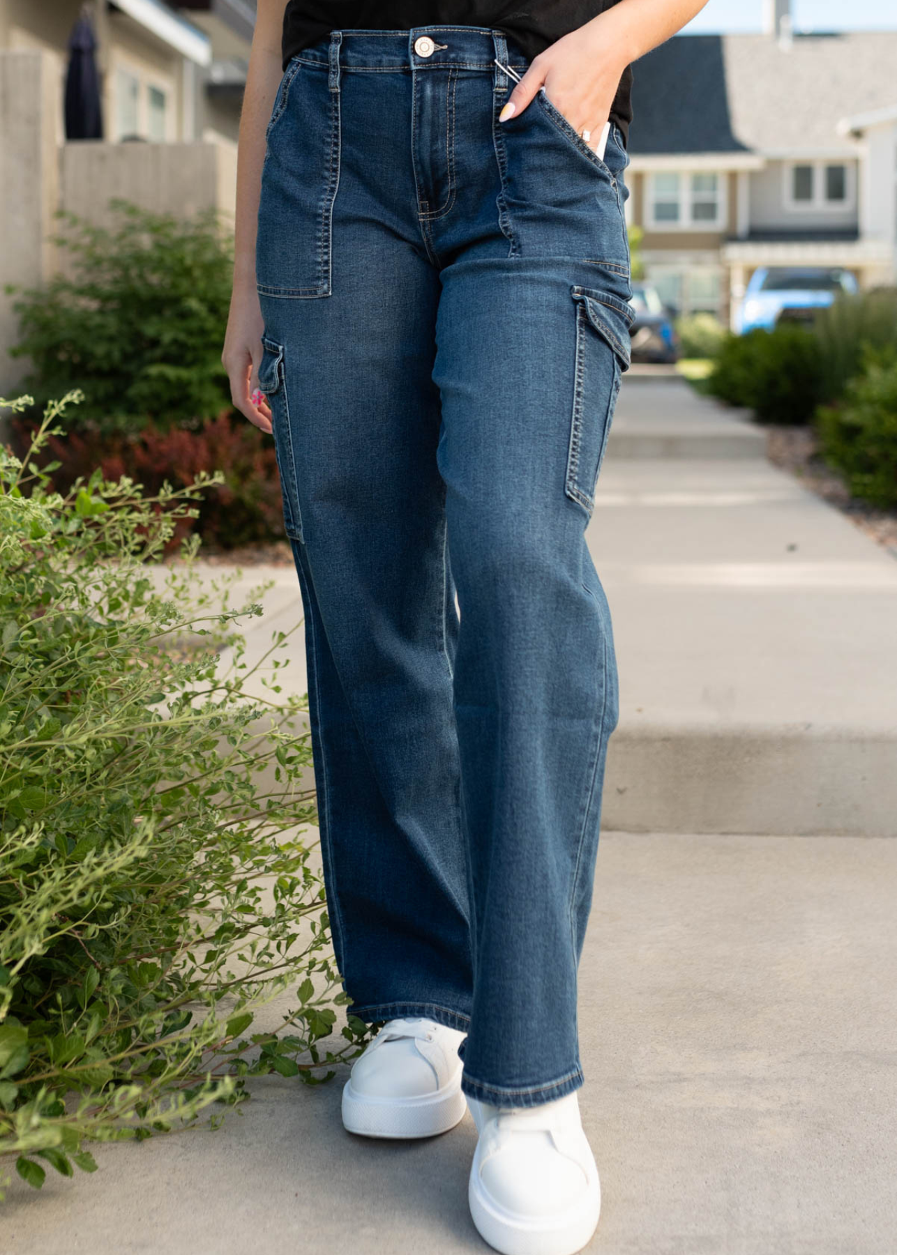 Parker Dark Wash Cargo Jeans