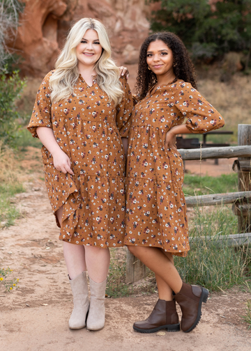 Perla Camel Dress