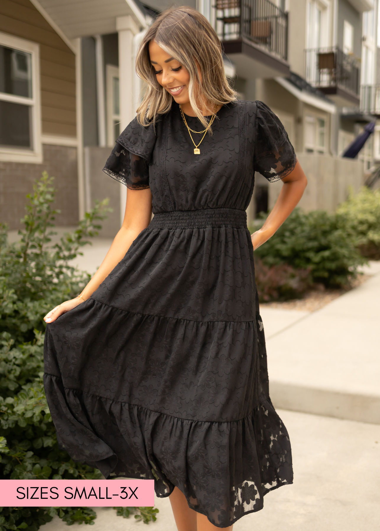 Piper Black Floral Dress