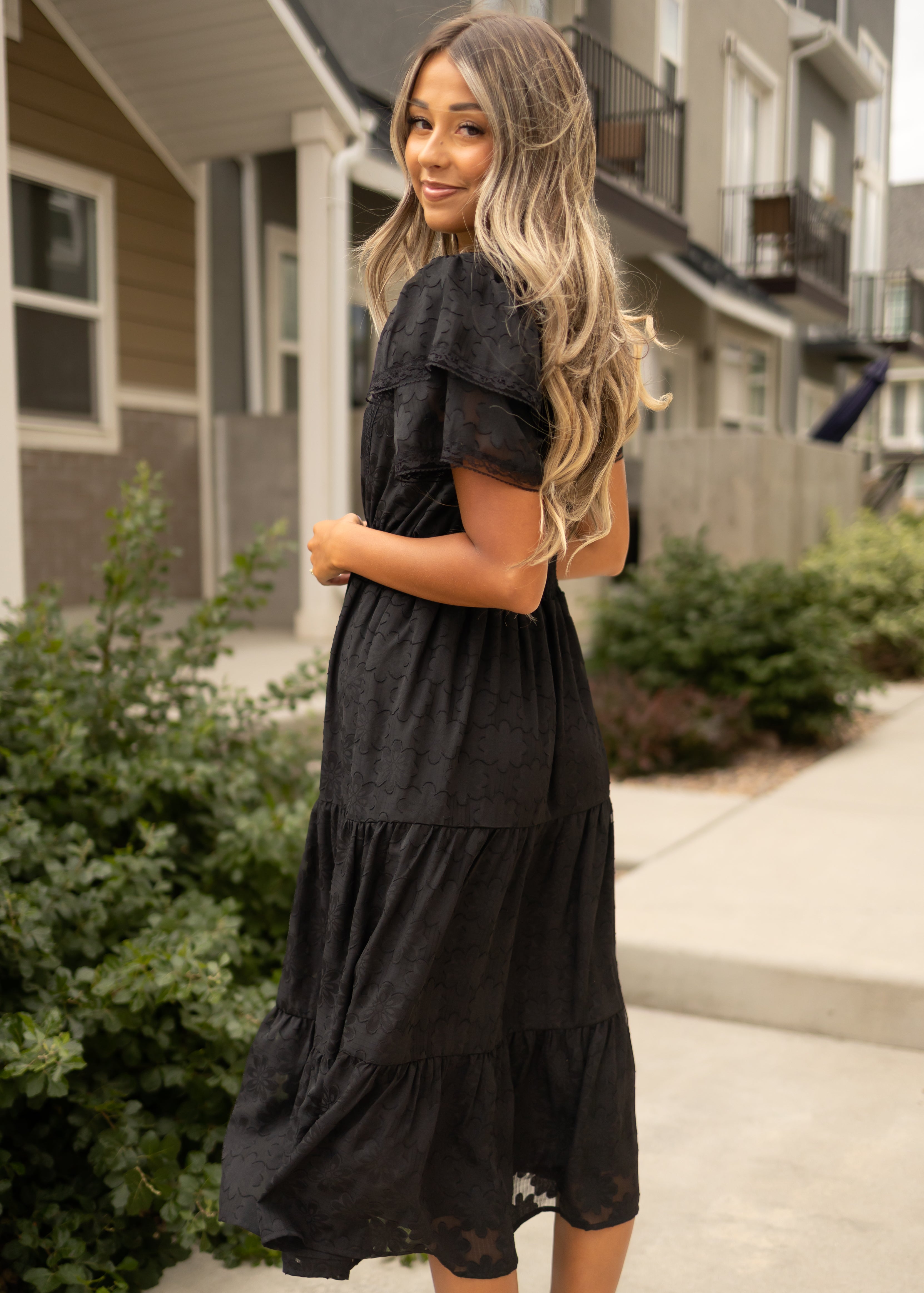 Piper Black Floral Dress