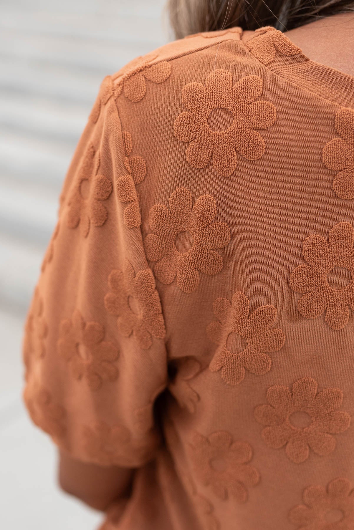 Preslee Cinnamon Floral Pattern Top